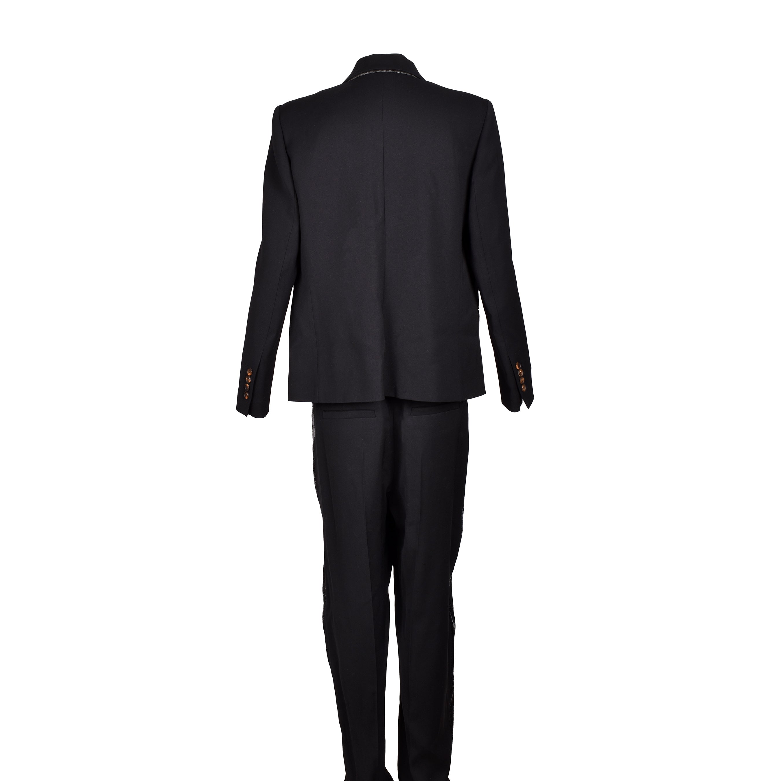 BRUNELLO CUCINELLI WOMEN'S BLACK VIRGIN WOOL BLEND SUIT