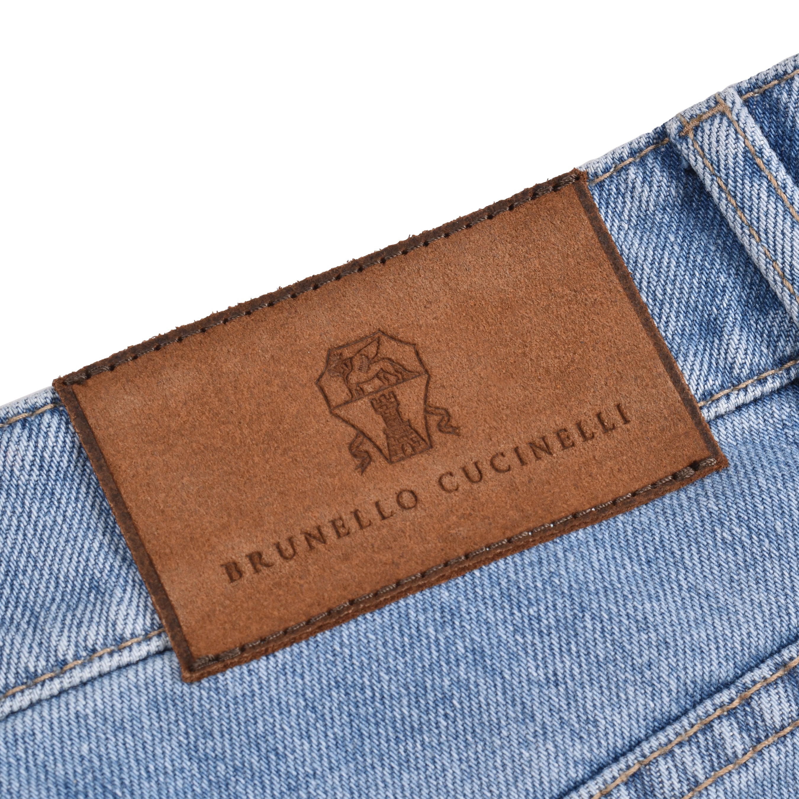 BRUNELLO CUCINELLI MEN'S LIGHT DENIM TRADITIONAL FIT JEANS