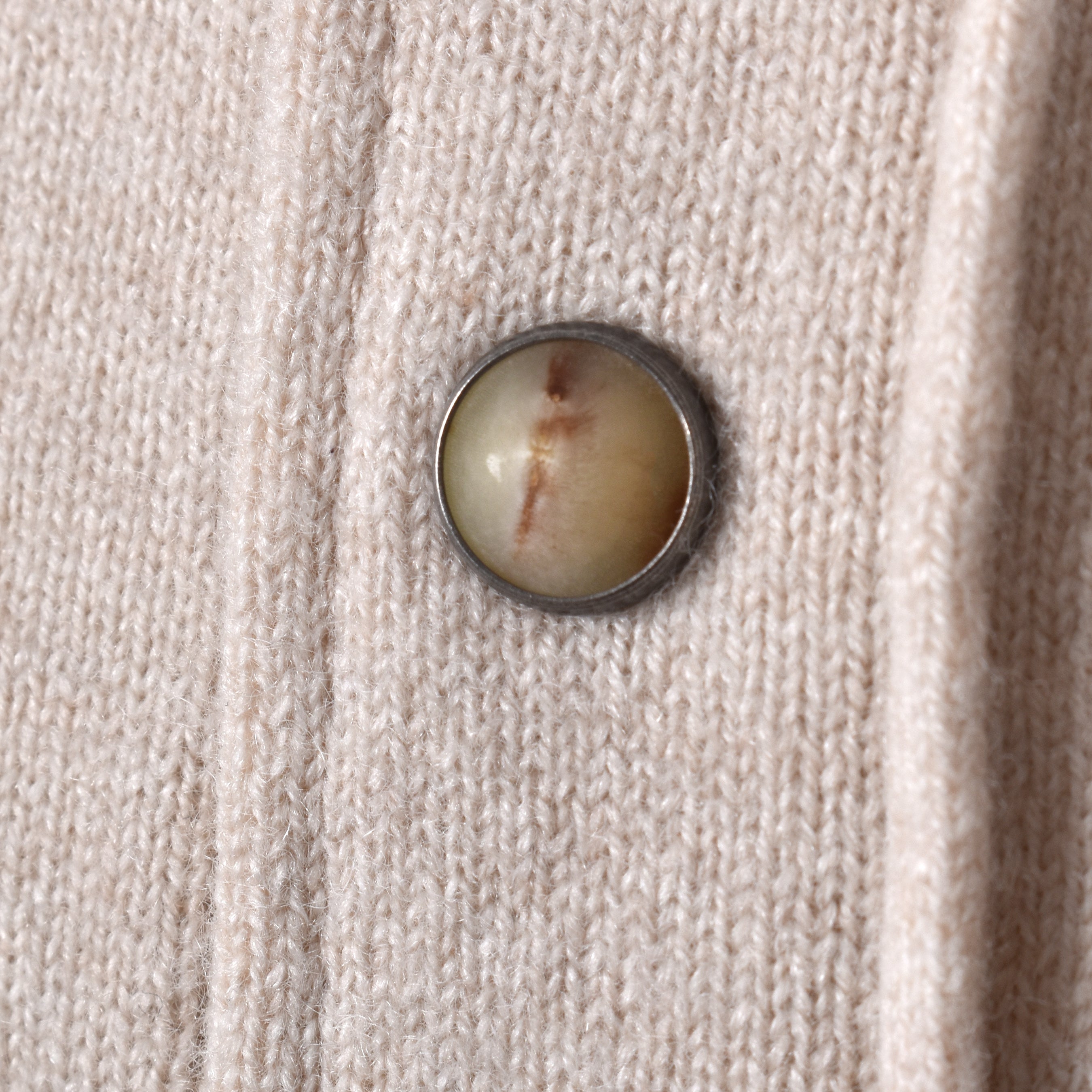 BRUNELLO CUCINELLI MEN'S SAND CASHMERE BLEND KNIT OVERSHIRT
