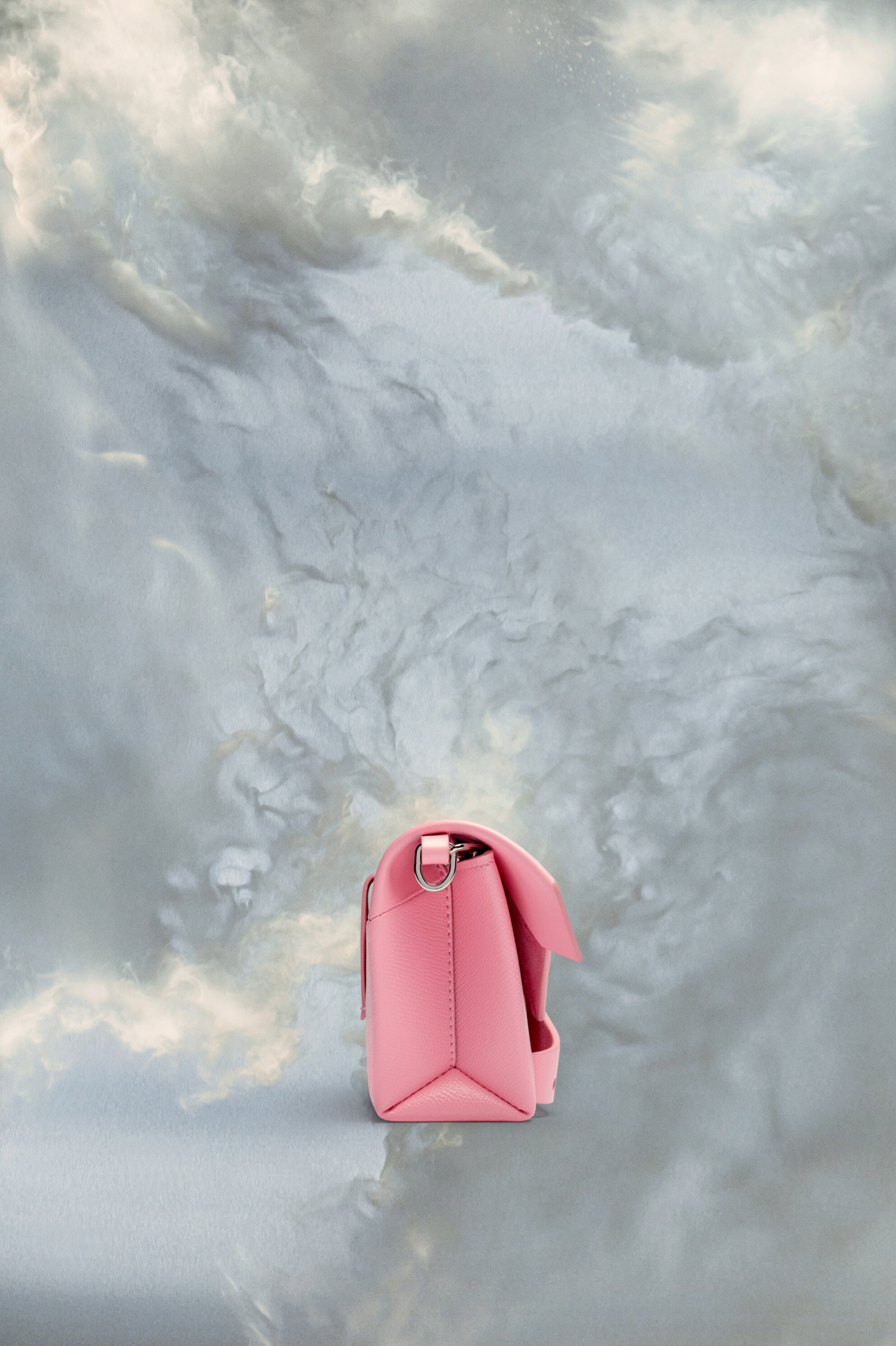 MAISON MARGIELA MEN'S PEONY PINK LEATHER POCHETTE
