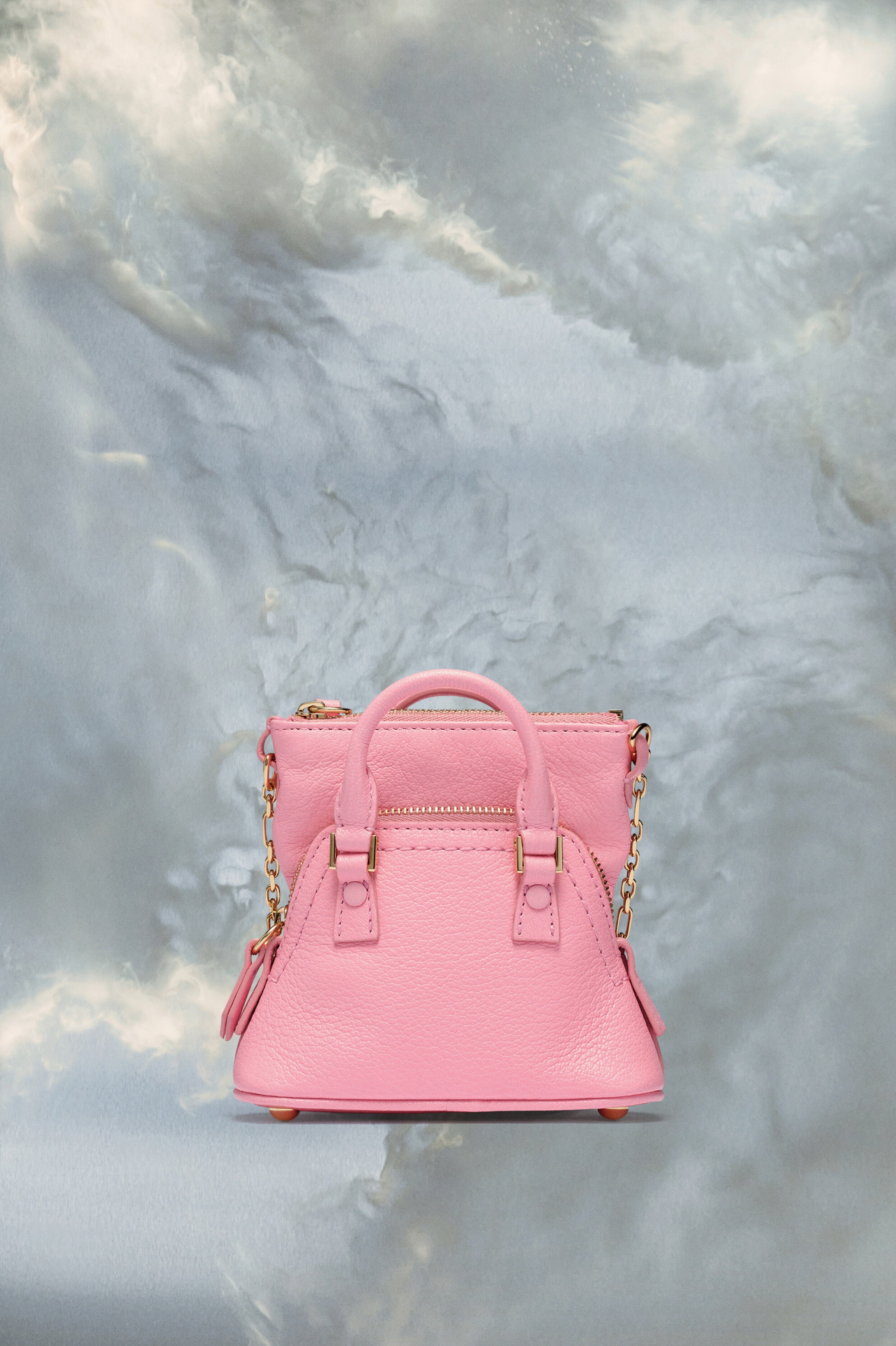 MAISON MARGIELA MEN'S PEONY PINK LEATHER CROSSBODY BAG