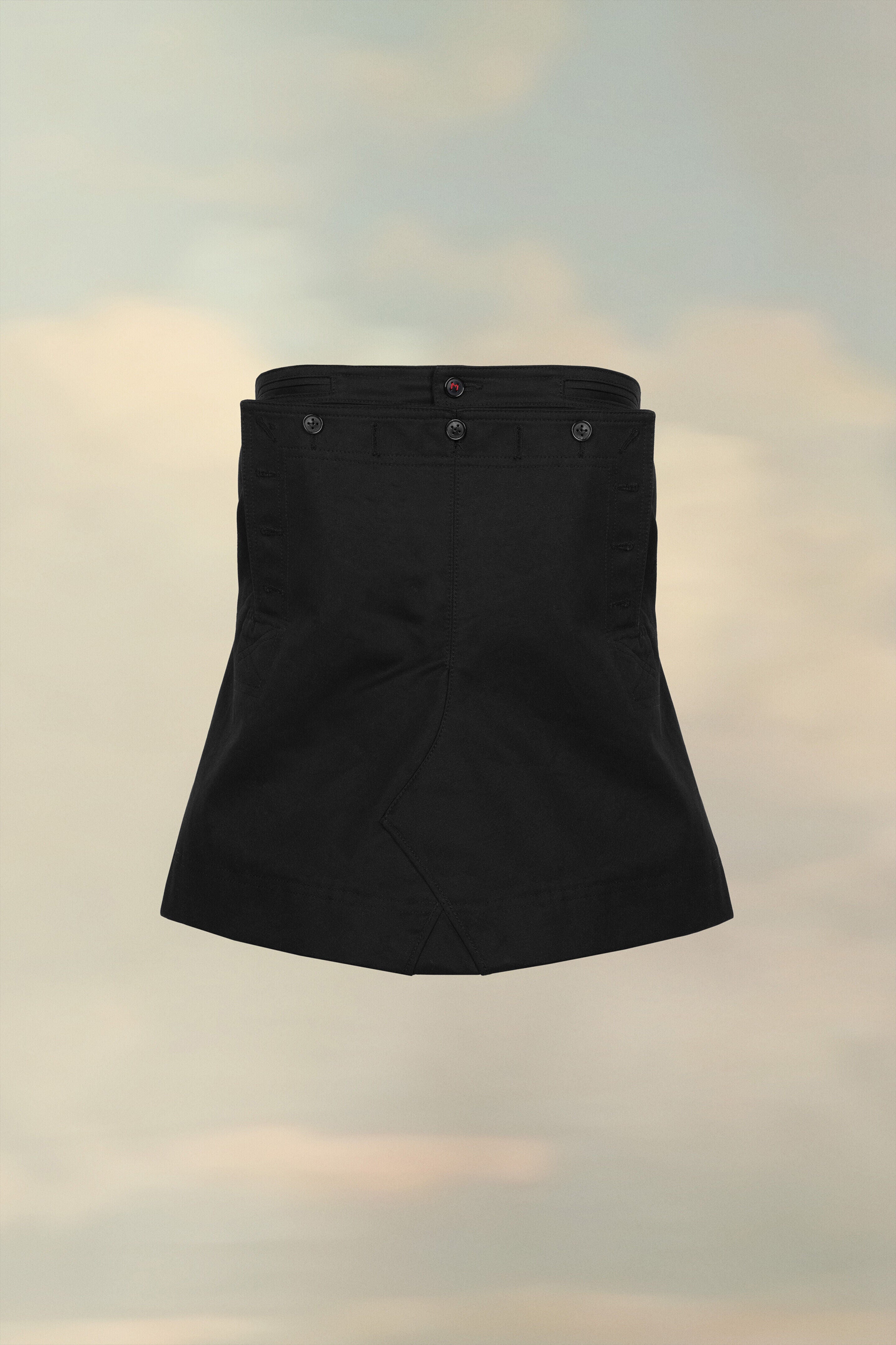 MAISON MARGIELA WOMEN'S BLACK STRUCTURED CORSET SKIRT