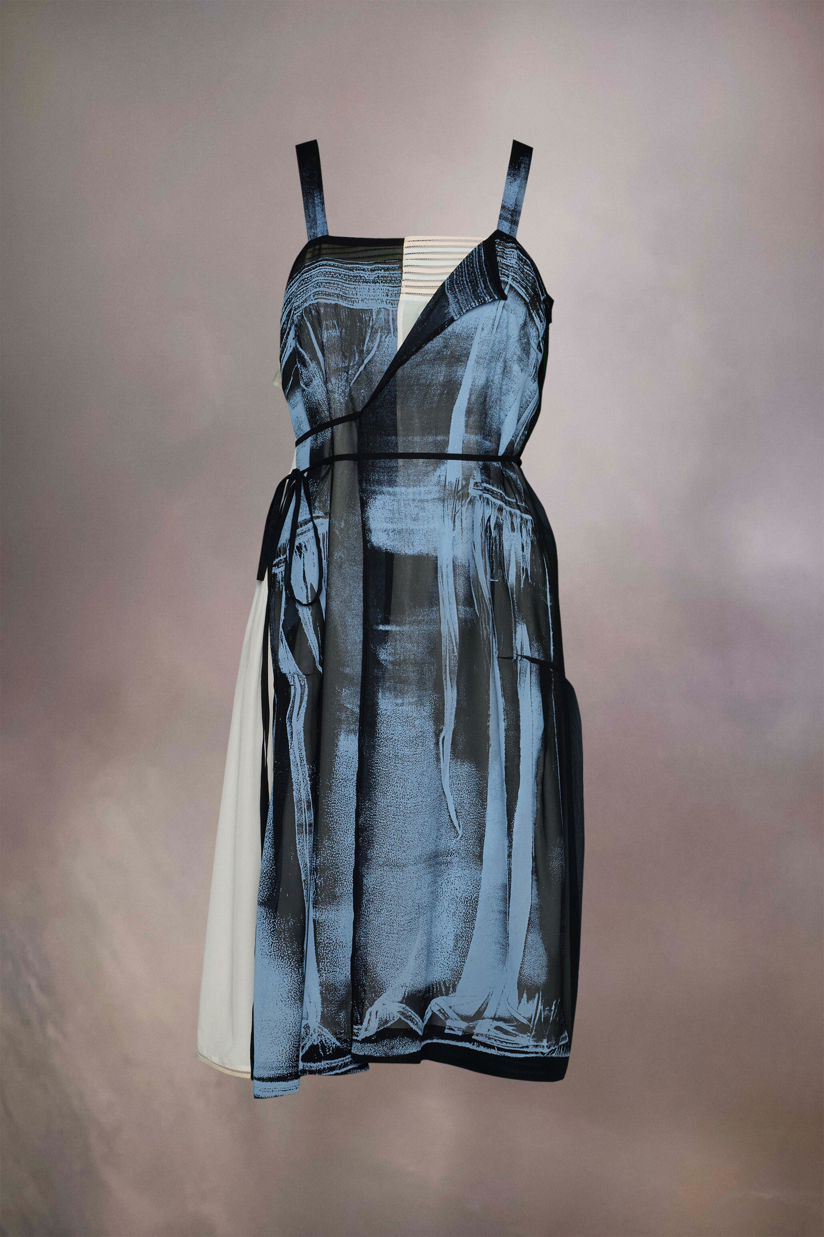 MAISON MARGIELA WOMEN'S LILAC PISTACHIO PRINT MIDI DRESS