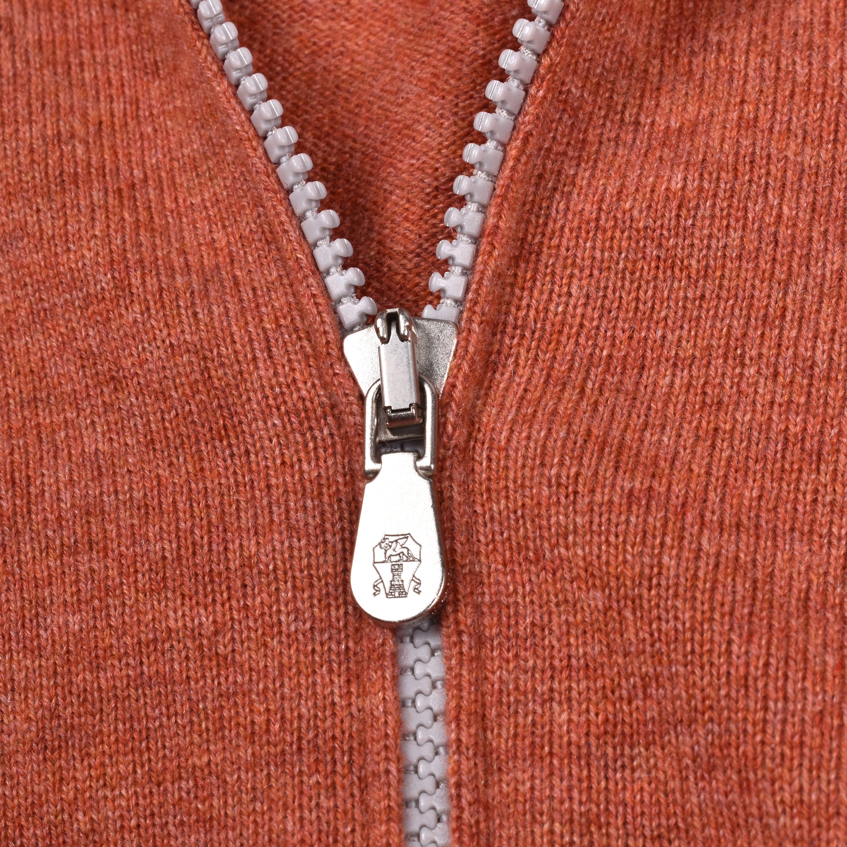 BRUNELLO CUCINELLI MEN'S LOBSTER CASHMERE ZIP-UP SWEATER