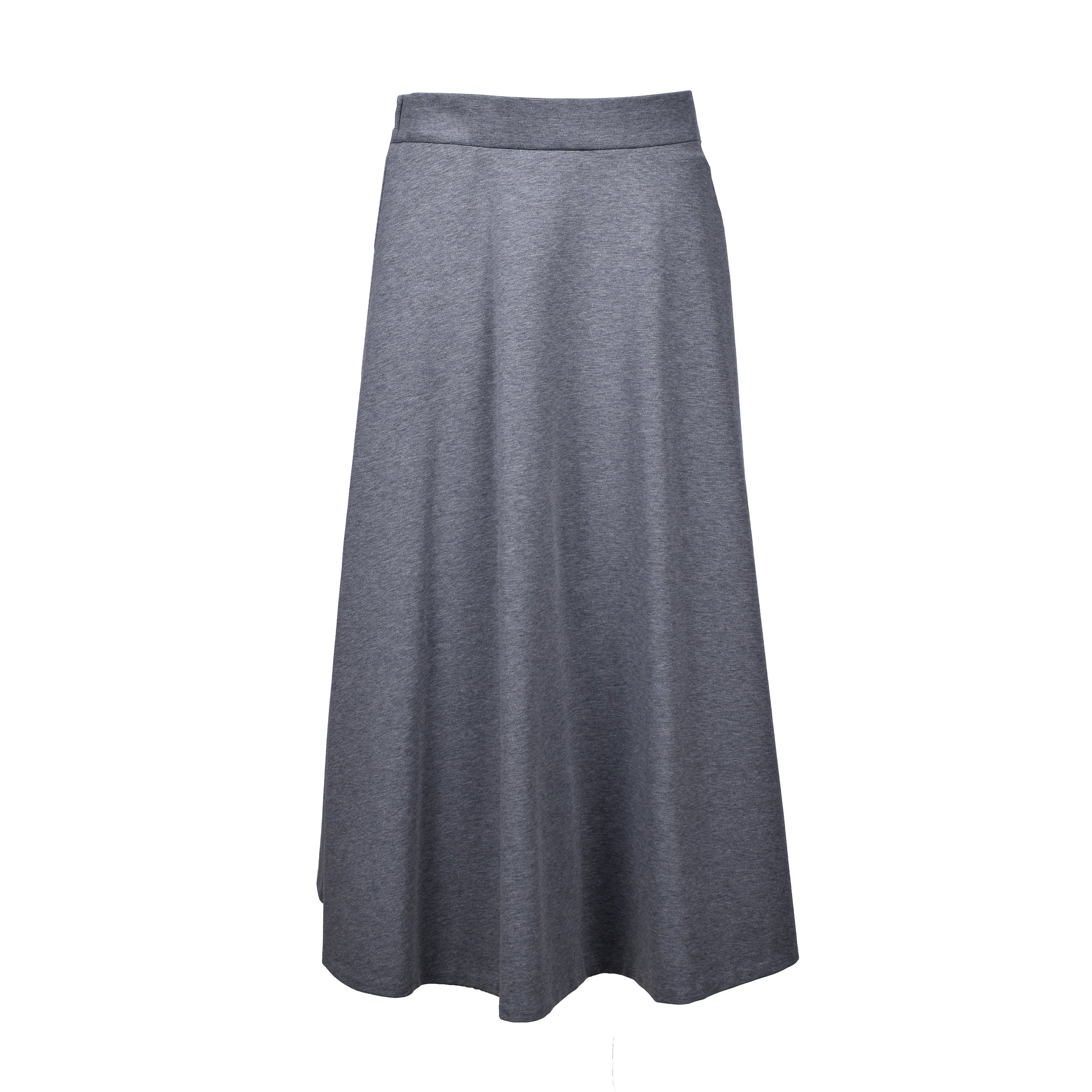 BRUNELLO CUCINELLI WOMEN'S GRAY MIDI A-LINE SKIRT