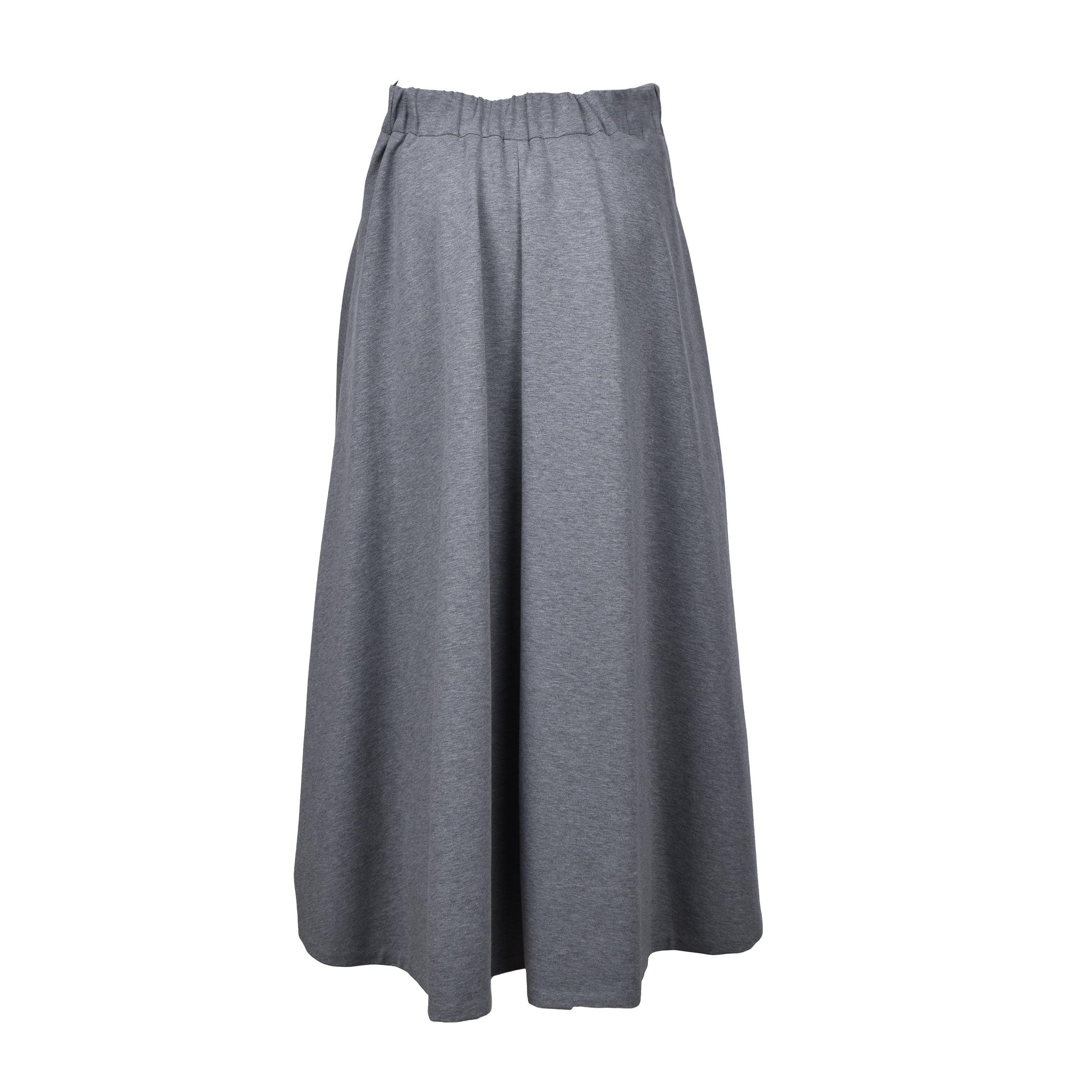 BRUNELLO CUCINELLI WOMEN'S GRAY MIDI A-LINE SKIRT