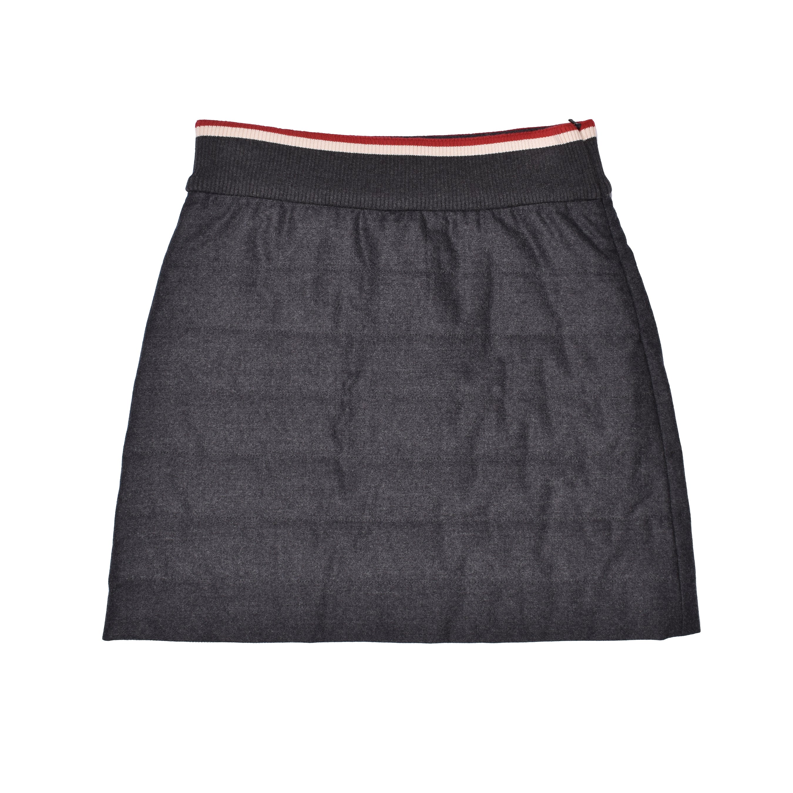 BRUNELLO CUCINELLI WOMEN'S DARK GREY WOOL SKIRT