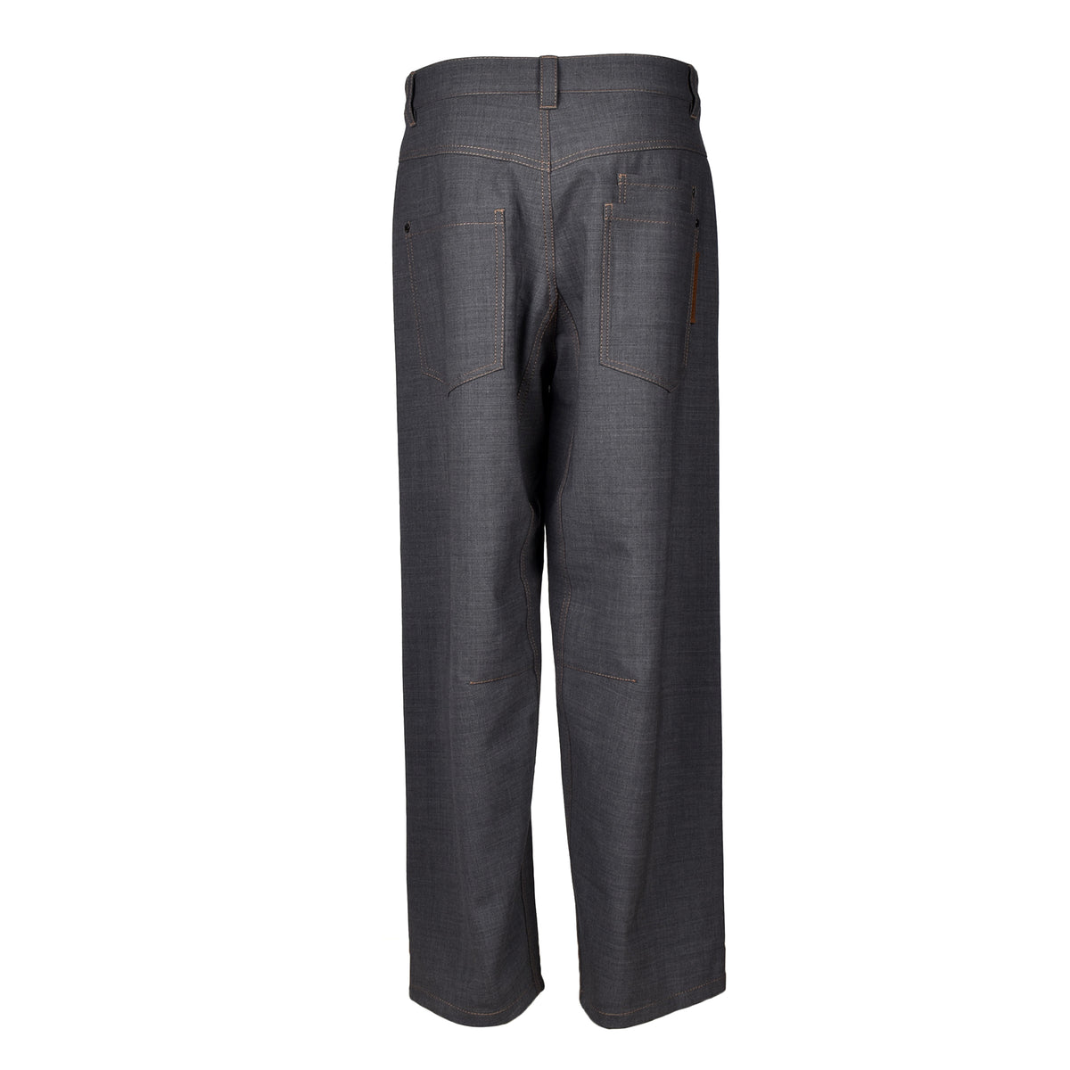 BRUNELLO CUCINELLI WOMEN'S GREY WOOL STRAIGHT TROUSERS