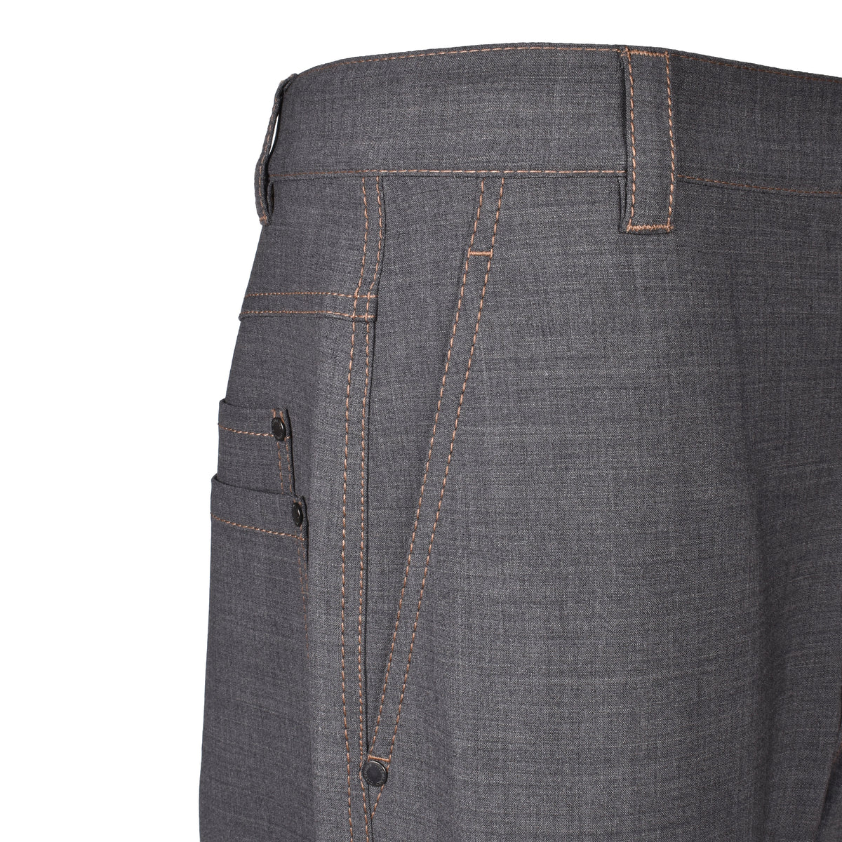 BRUNELLO CUCINELLI WOMEN'S GREY WOOL STRAIGHT TROUSERS