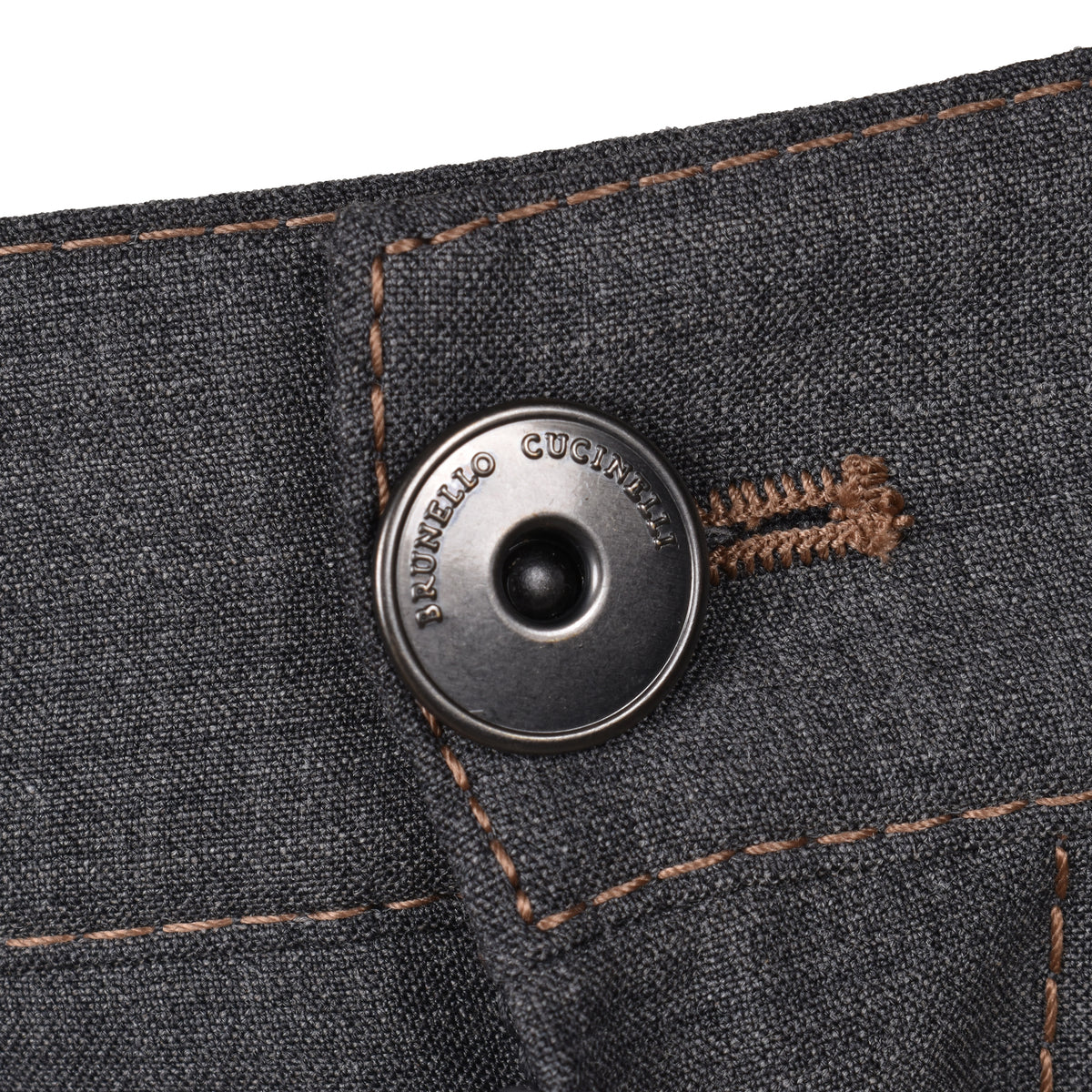 BRUNELLO CUCINELLI WOMEN'S GREY WOOL STRAIGHT TROUSERS