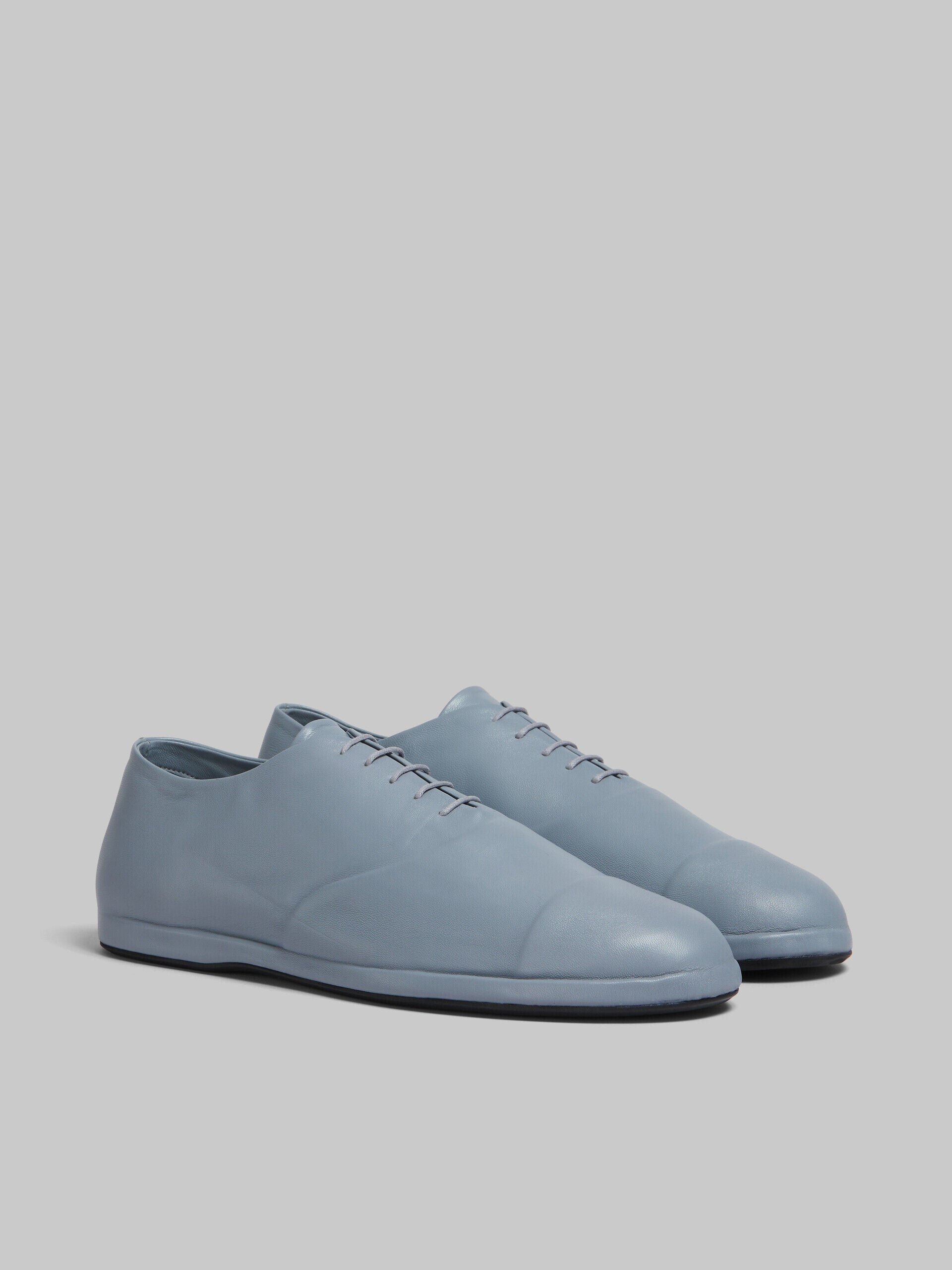 MARNI MEN'S LIGHT BLUE LEATHER SHOES
