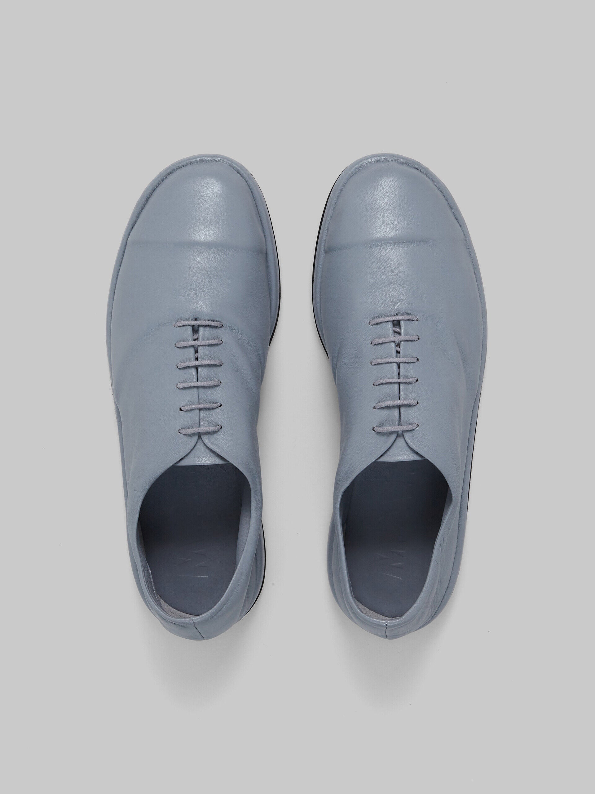 MARNI MEN'S LIGHT BLUE LEATHER SHOES