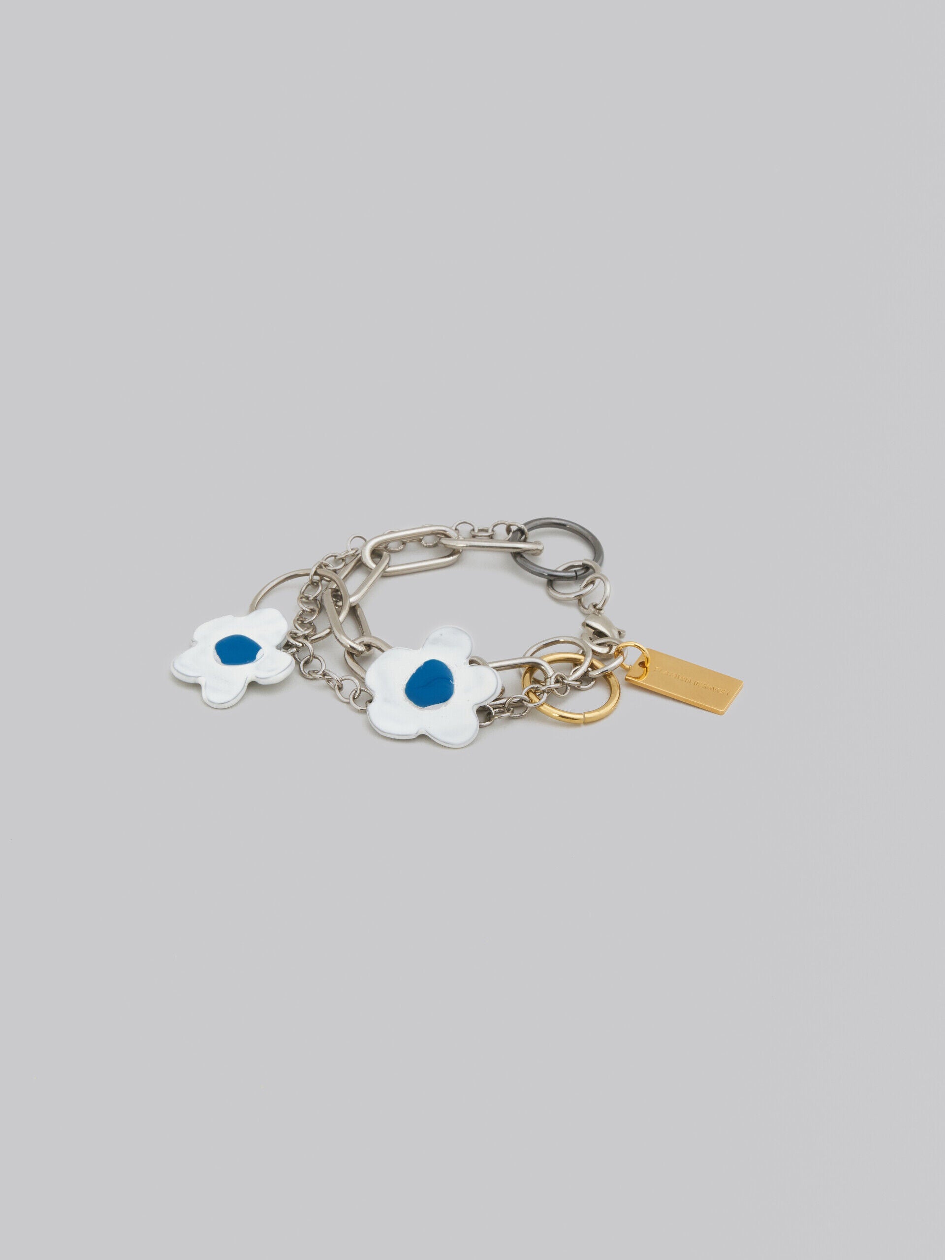 MARNI WOMEN'S STONE WHITE FLORAL CHAIN BRACELET