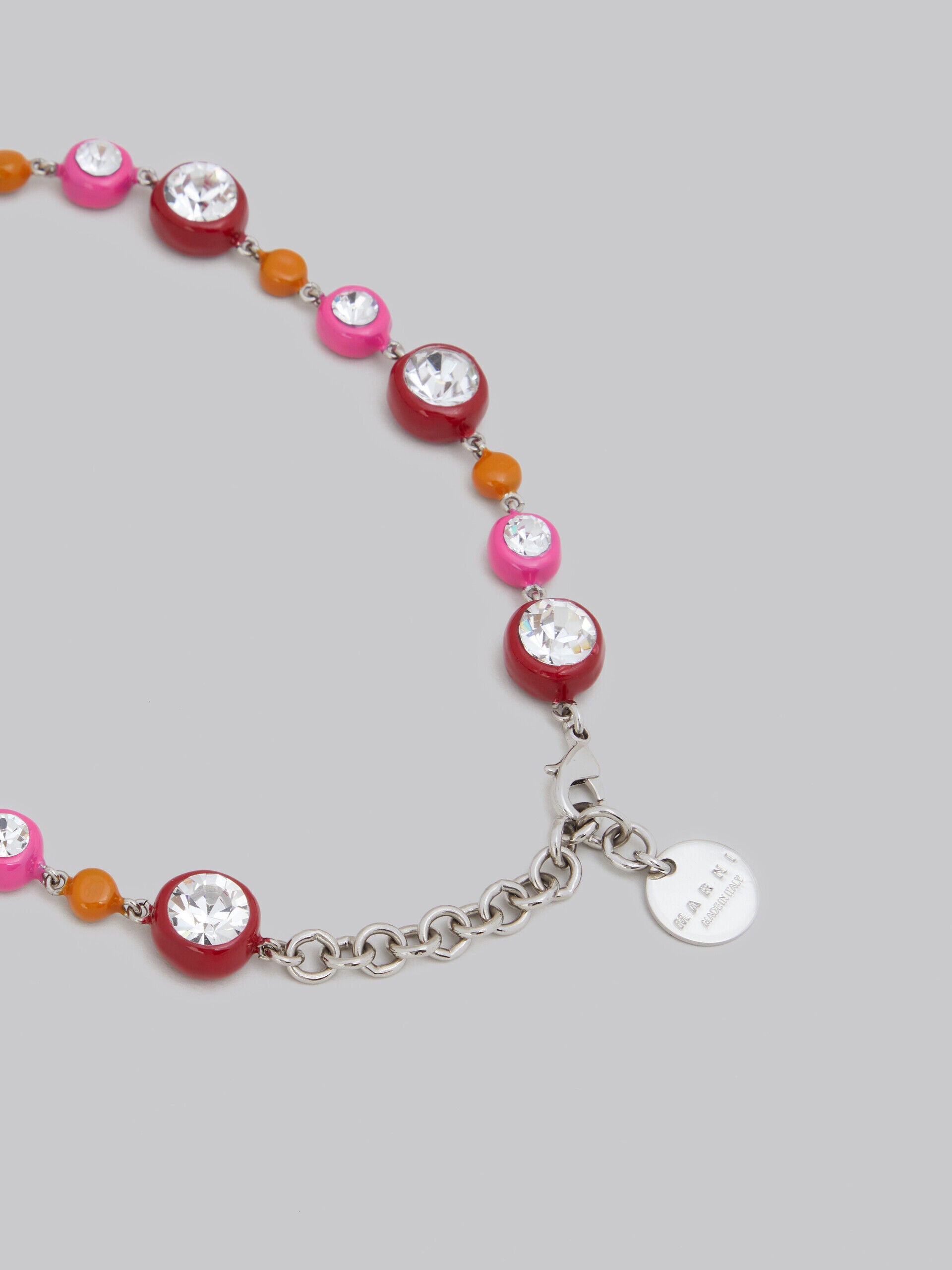 MARNI WOMEN'S PINK AND ORANGE BEADED NECKLACE