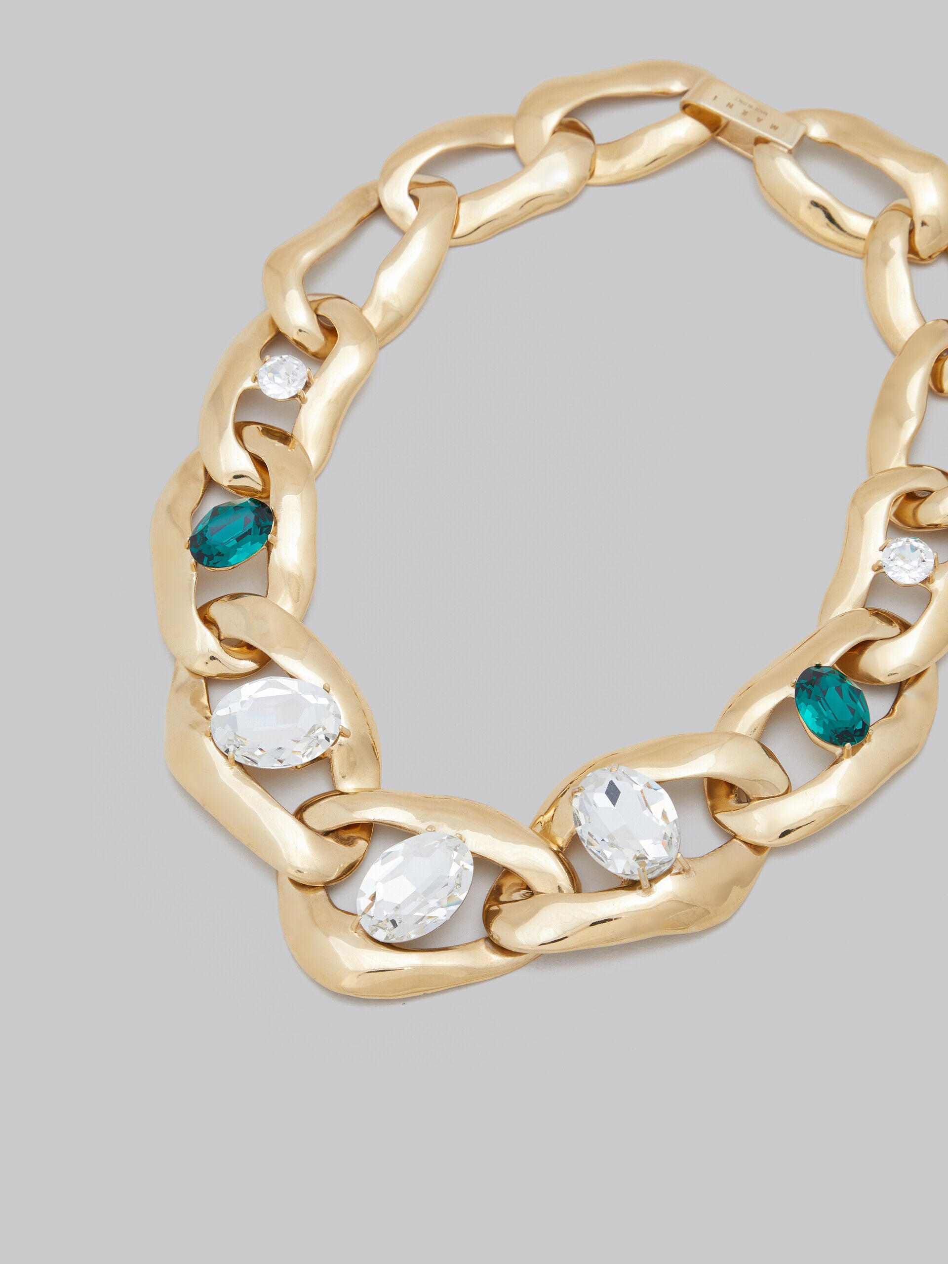 MARNI WOMEN'S GOLD CHAIN NECKLACE WITH GEMSTONES