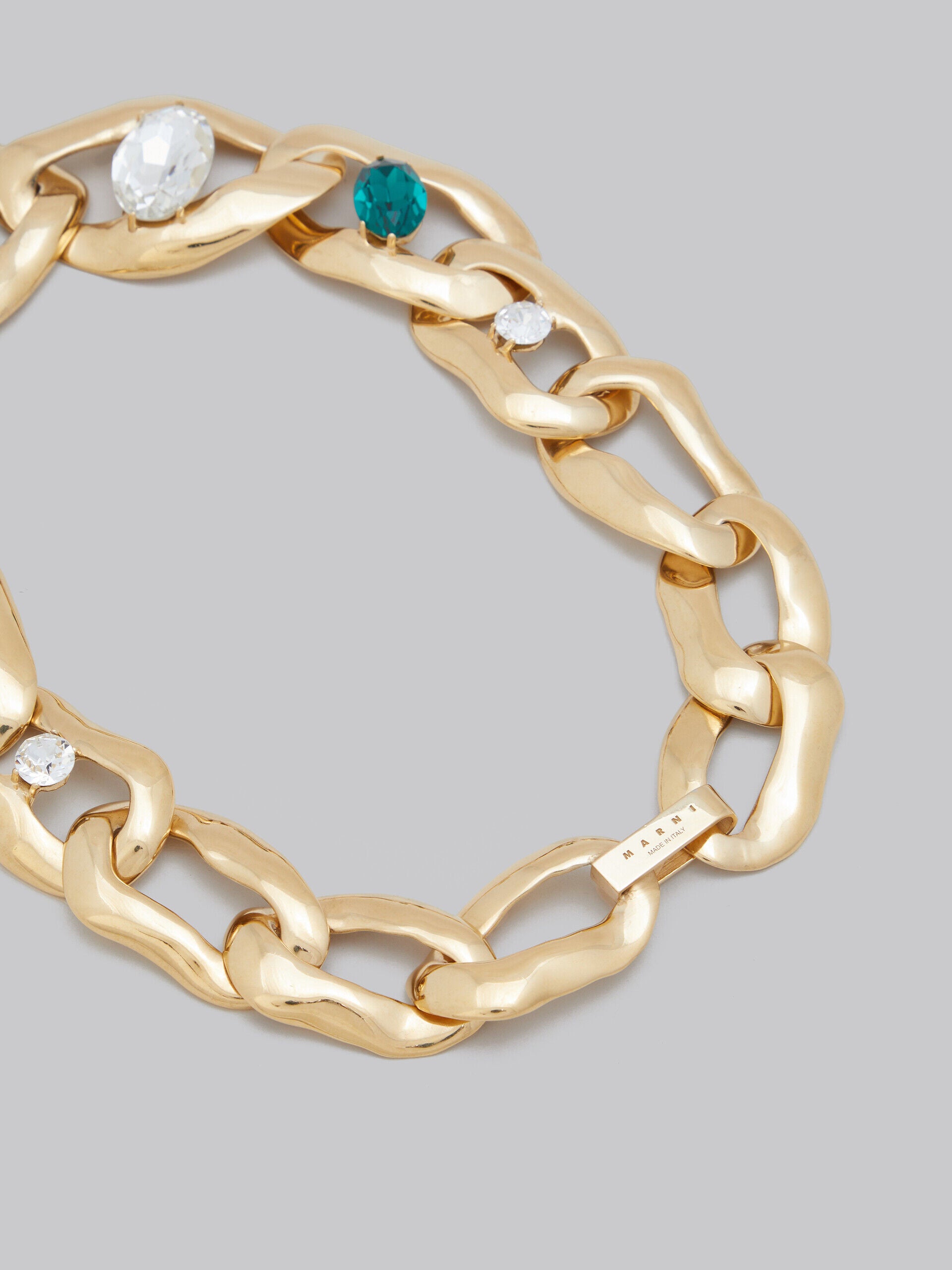MARNI WOMEN'S GOLD CHAIN NECKLACE WITH GEMSTONES