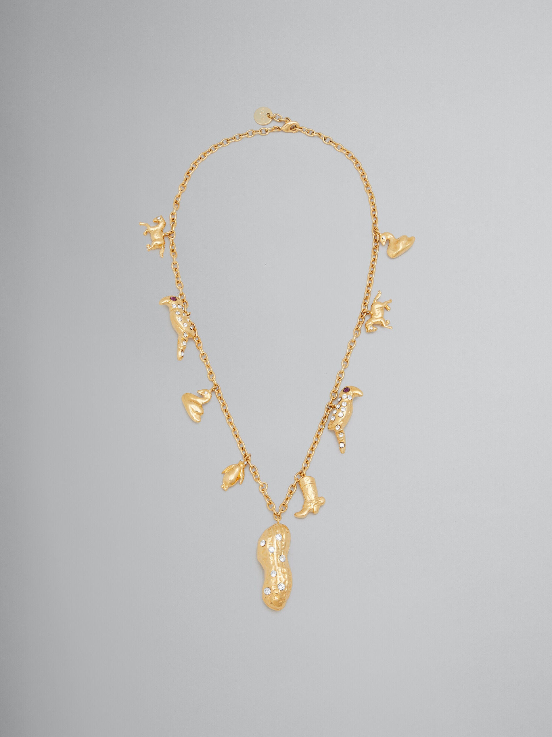 MARNI WOMEN'S GOLD TONE CHARM NECKLACE