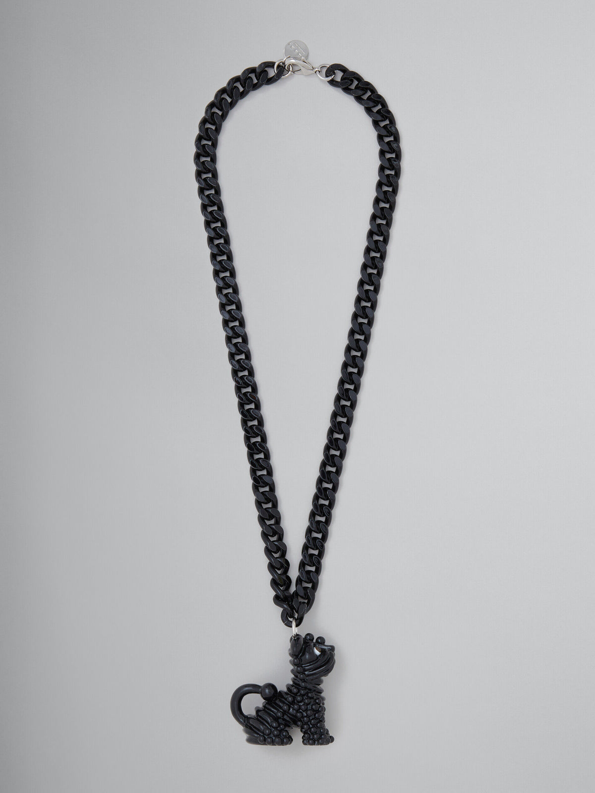 MARNI MEN'S BLACK CHAIN NECKLACE WITH PENDANT