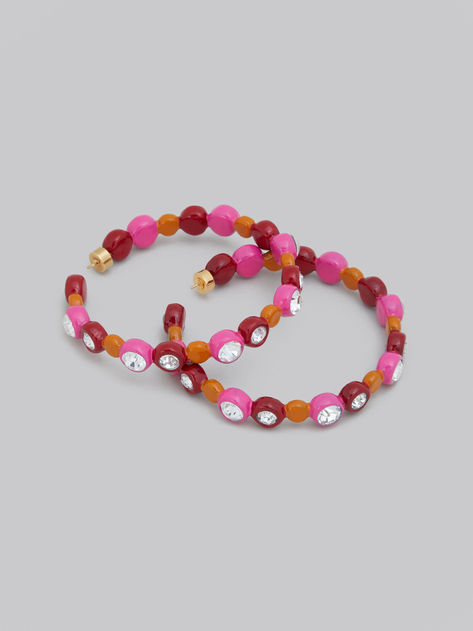 MARNI WOMEN'S COLORFUL BEADED HOOP EARRINGS