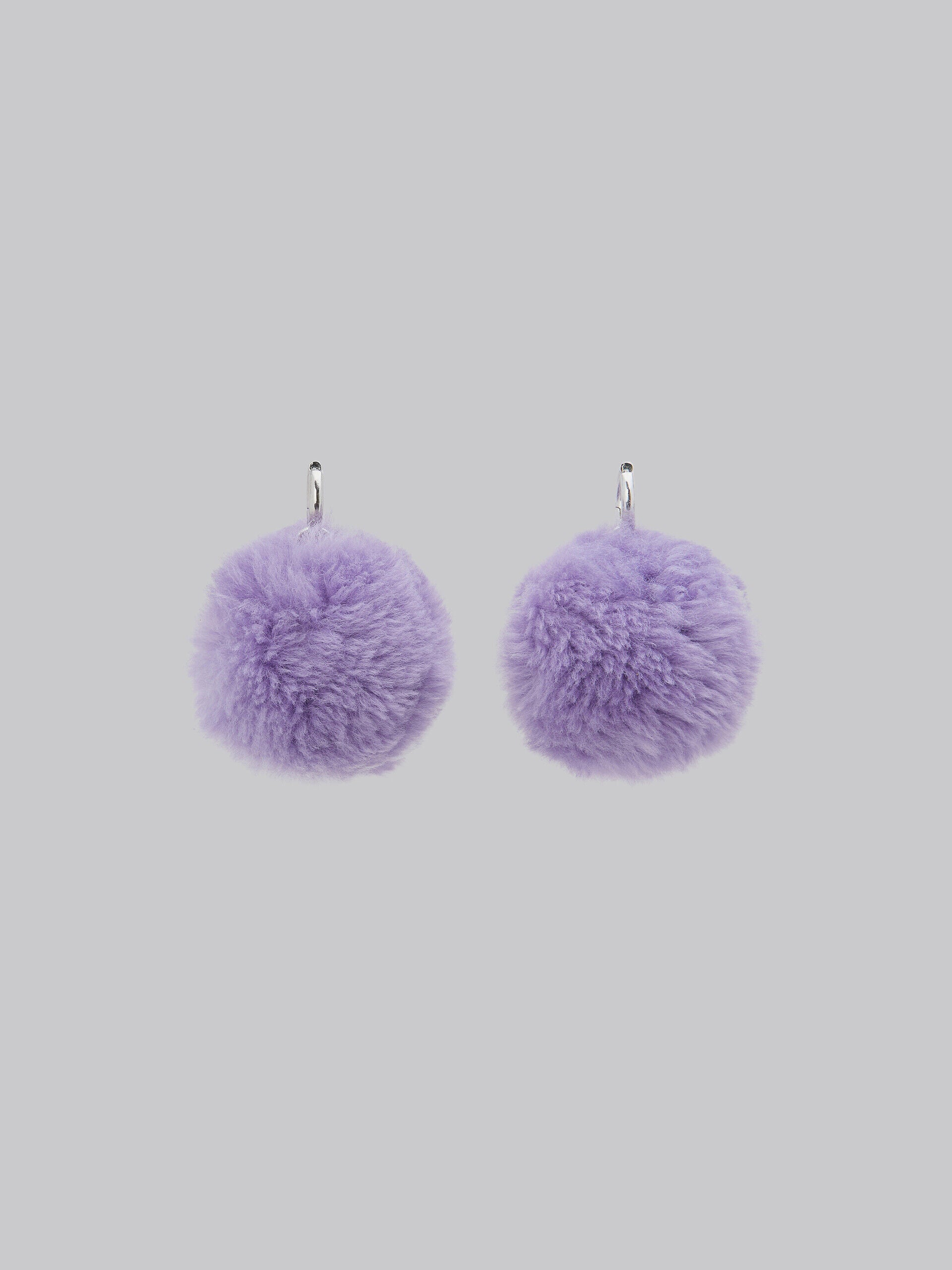MARNI WOMEN'S LIGHT ORCHID POM-POM EARRINGS