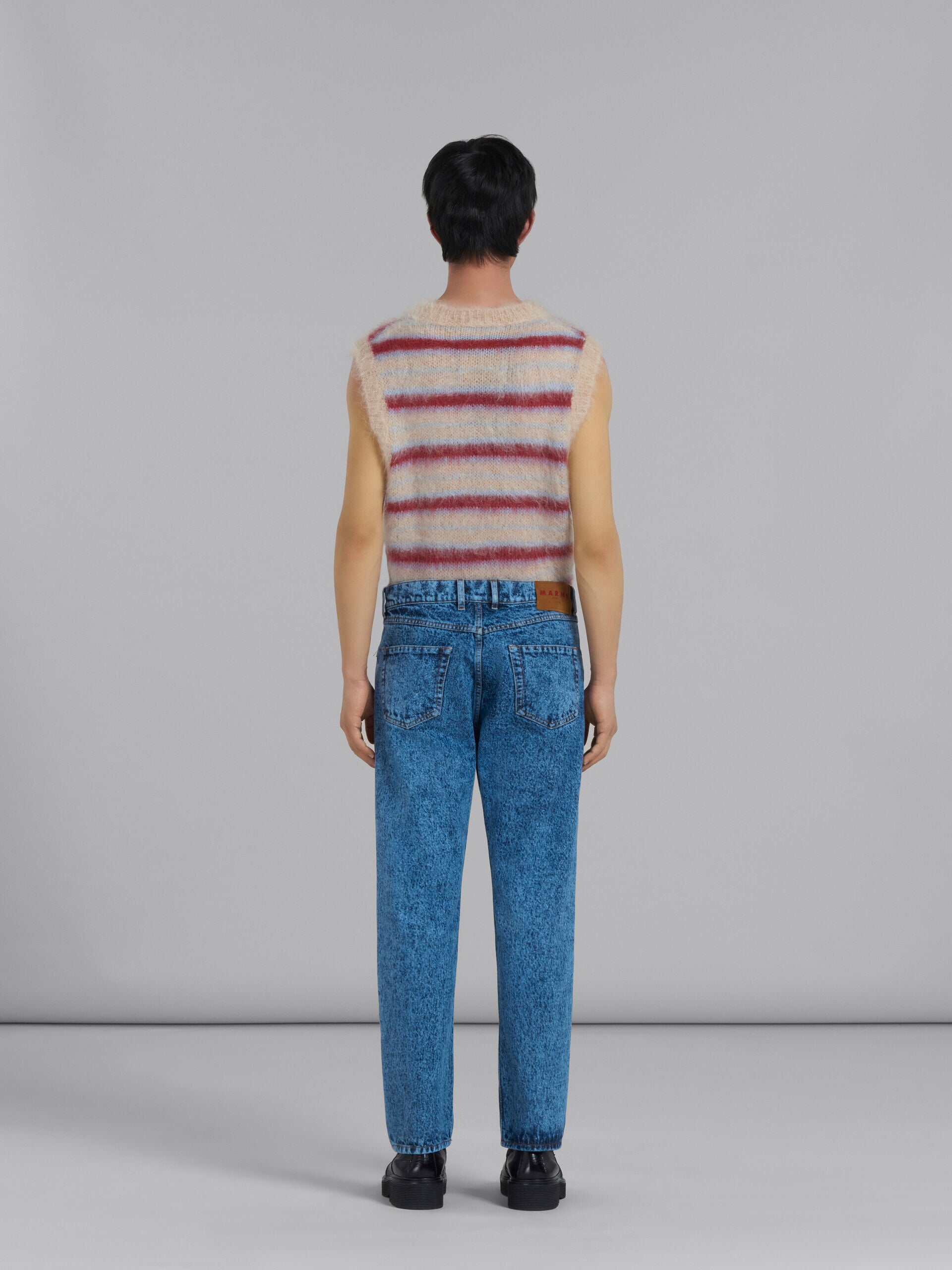 MARNI MEN'S BLUE STRAIGHT-LEG DENIM TROUSERS