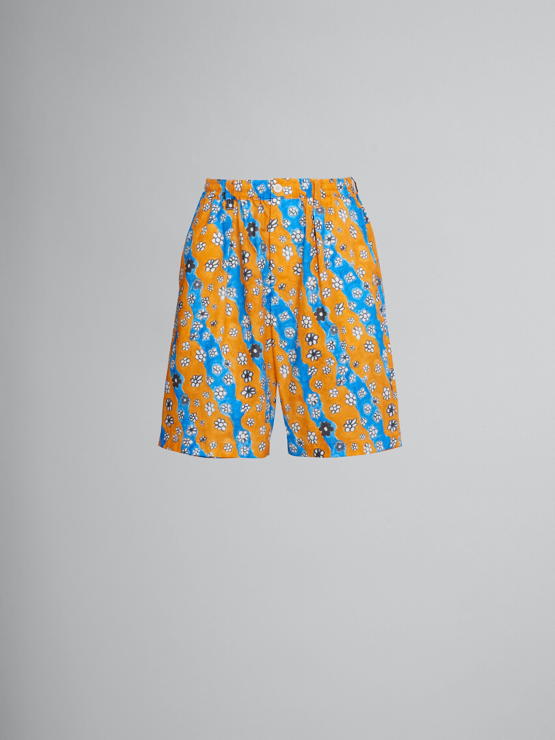 MARNI MEN'S MULTICOLOR FLORAL PATTERNED SHORTS