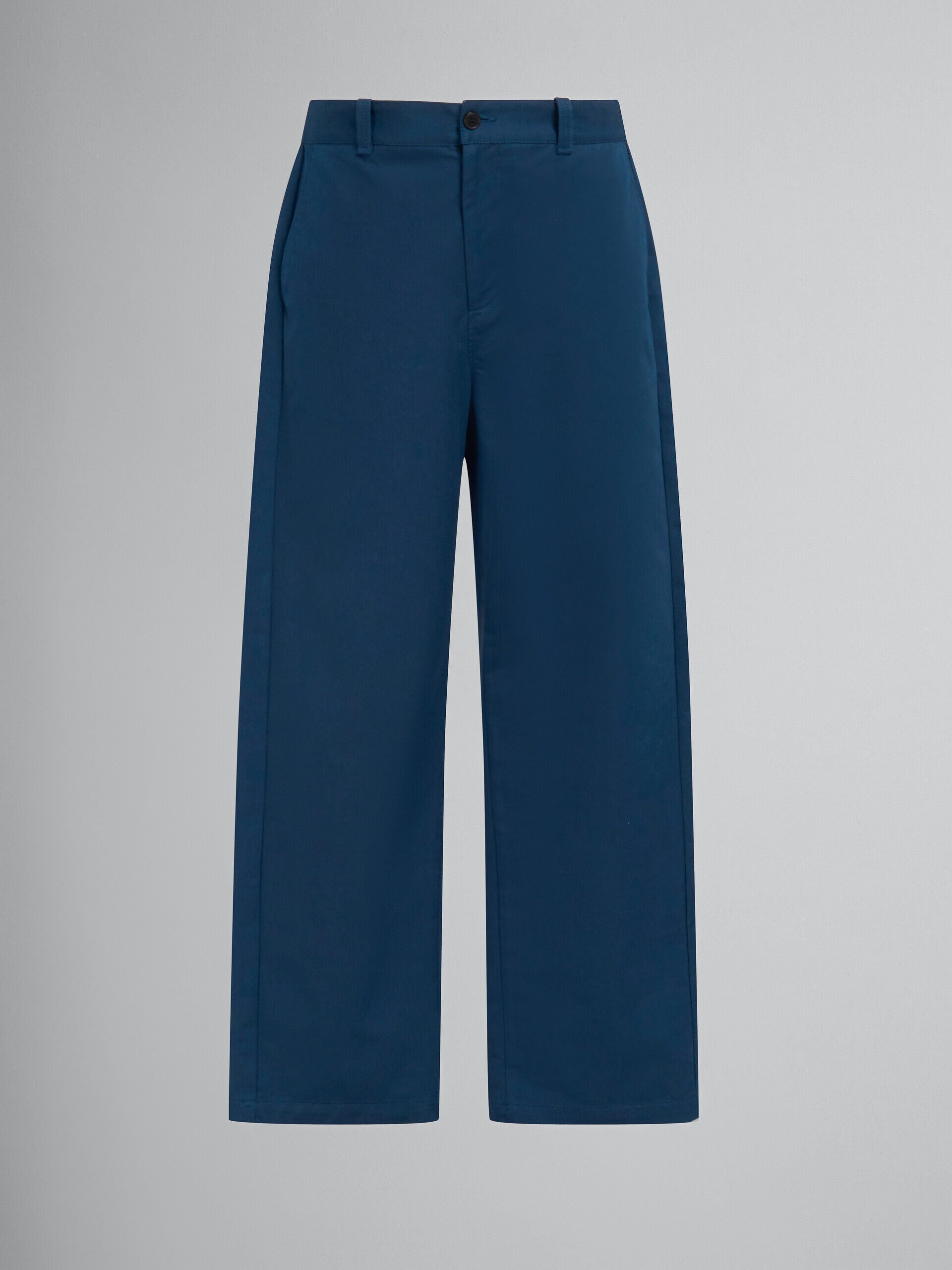 MARNI MEN'S NAVY WIDE-LEG TROUSERS