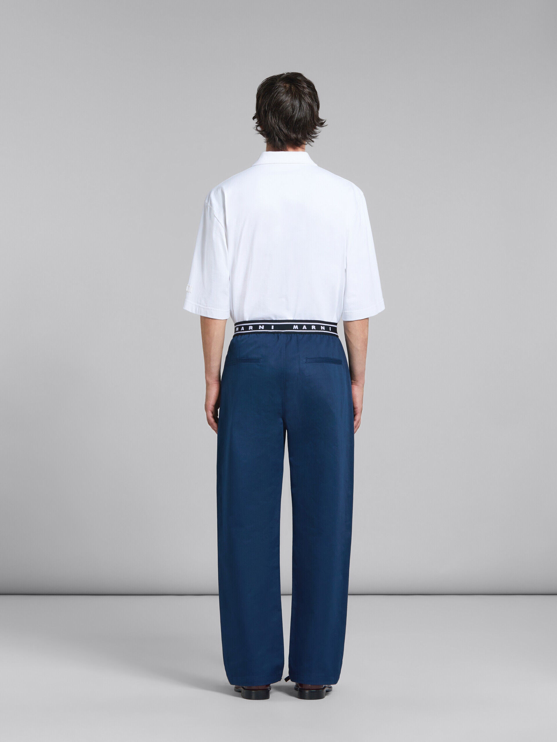 MARNI MEN'S NAVY WIDE-LEG TROUSERS