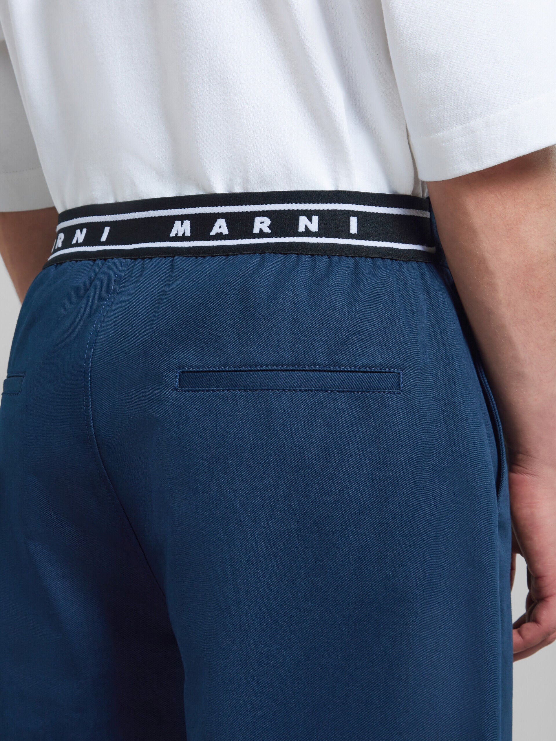 MARNI MEN'S NAVY WIDE-LEG TROUSERS