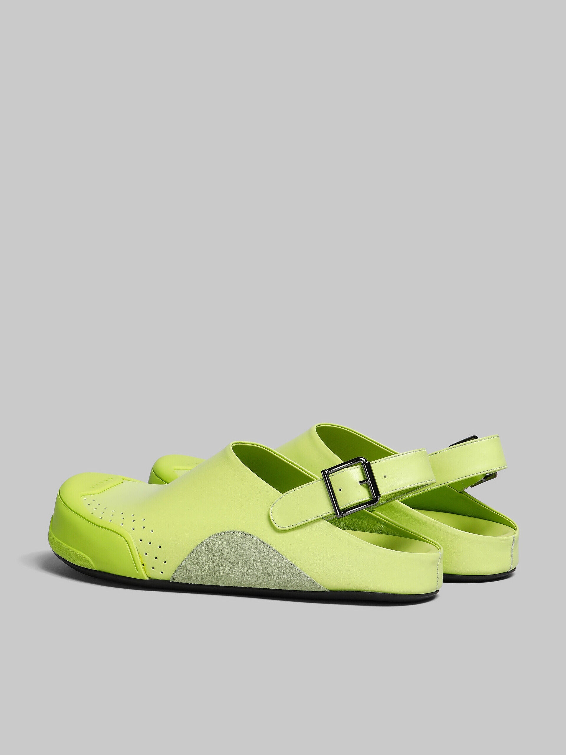 MARNI MEN'S LIGHT GREEN LEATHER SHOES