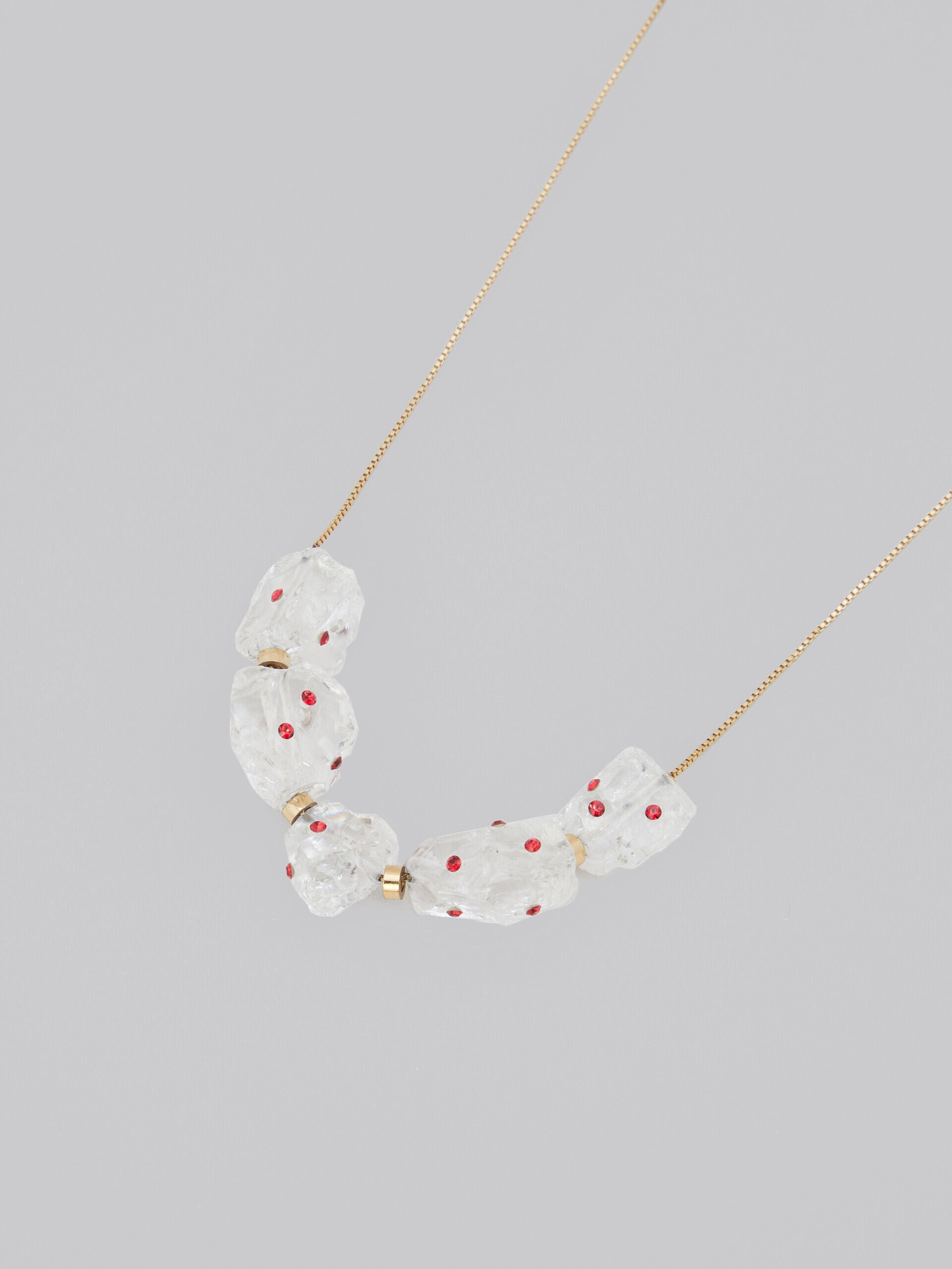 MARNI WOMEN'S GOLD CHAIN NECKLACE WITH GLASS BEADS