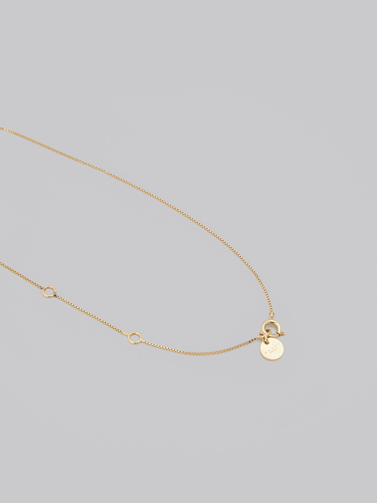 MARNI WOMEN'S GOLD CHAIN NECKLACE WITH BLACK BEADS