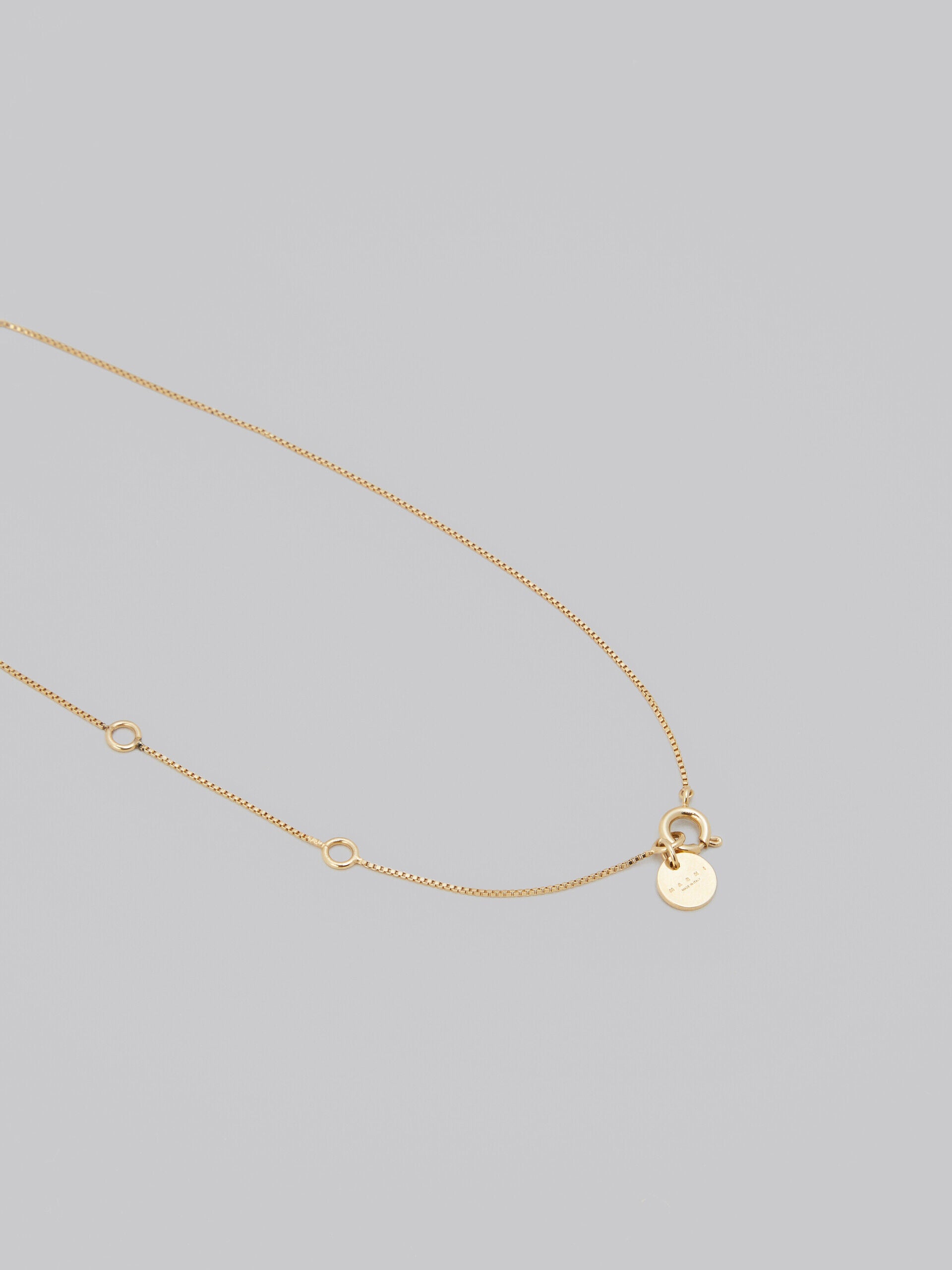 MARNI WOMEN'S GOLD CHAIN NECKLACE WITH BLACK BEADS