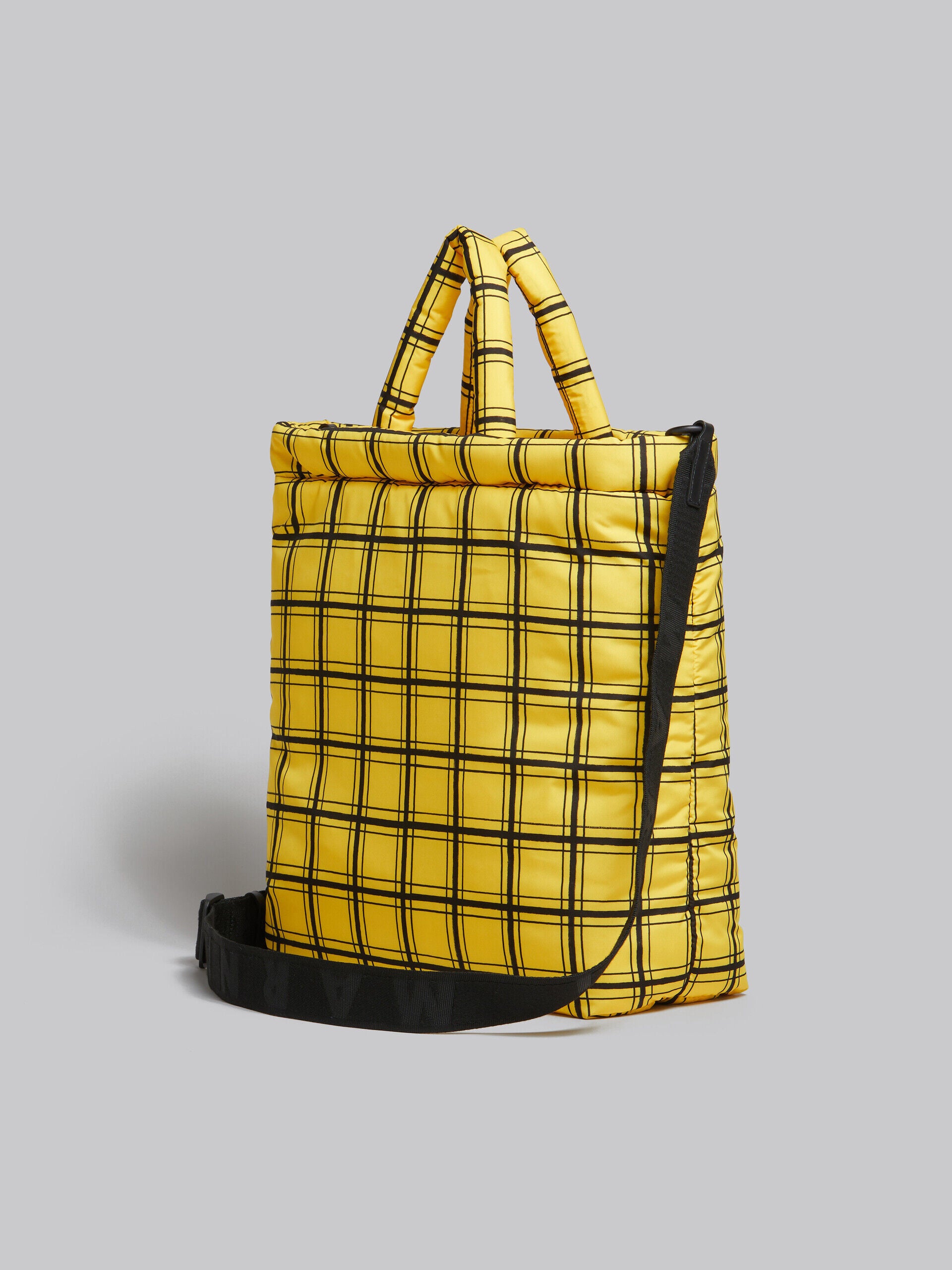 MARNI WOMEN'S YELLOW PLAID TOTE BAG