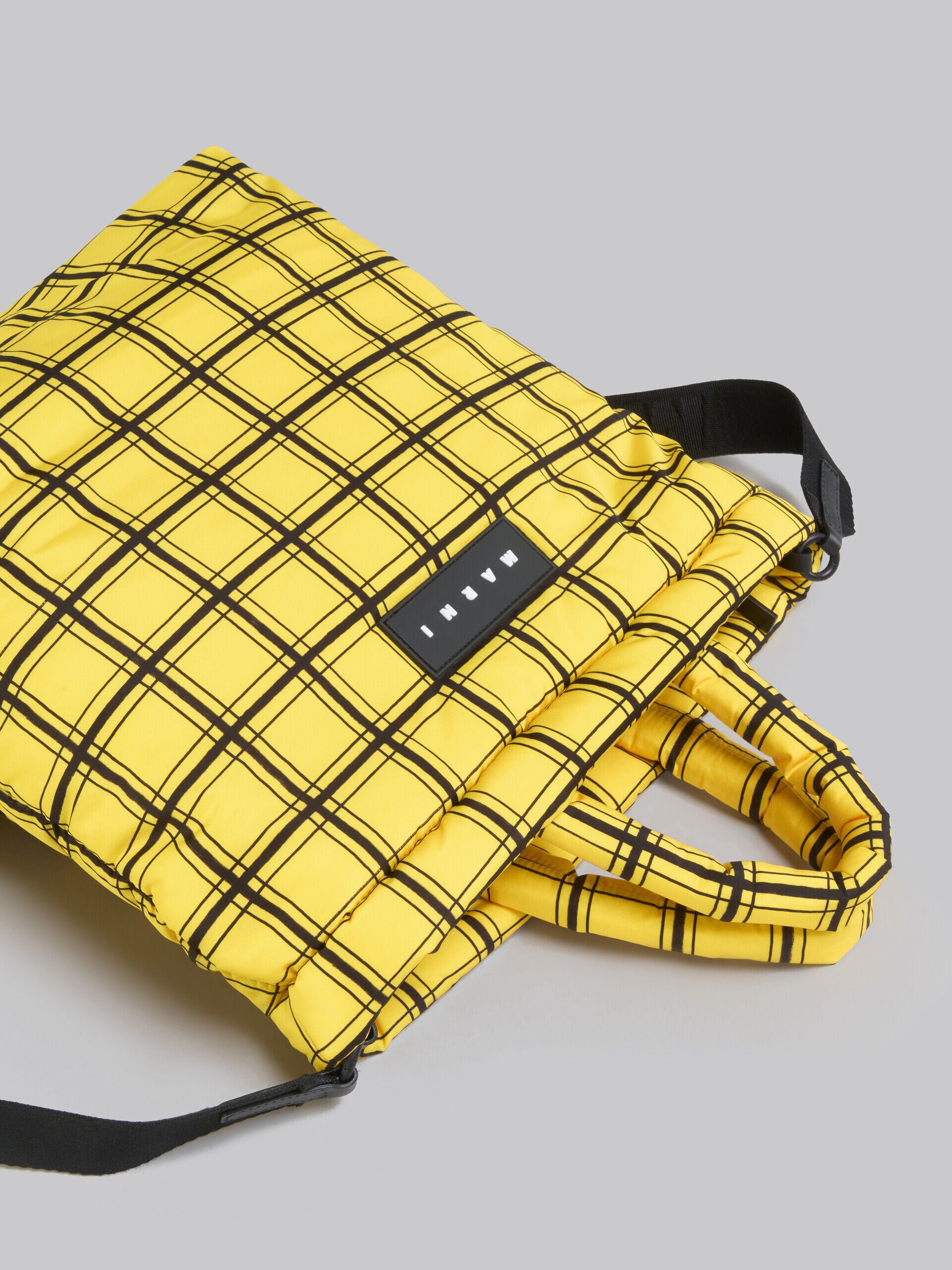 MARNI WOMEN'S YELLOW PLAID TOTE BAG