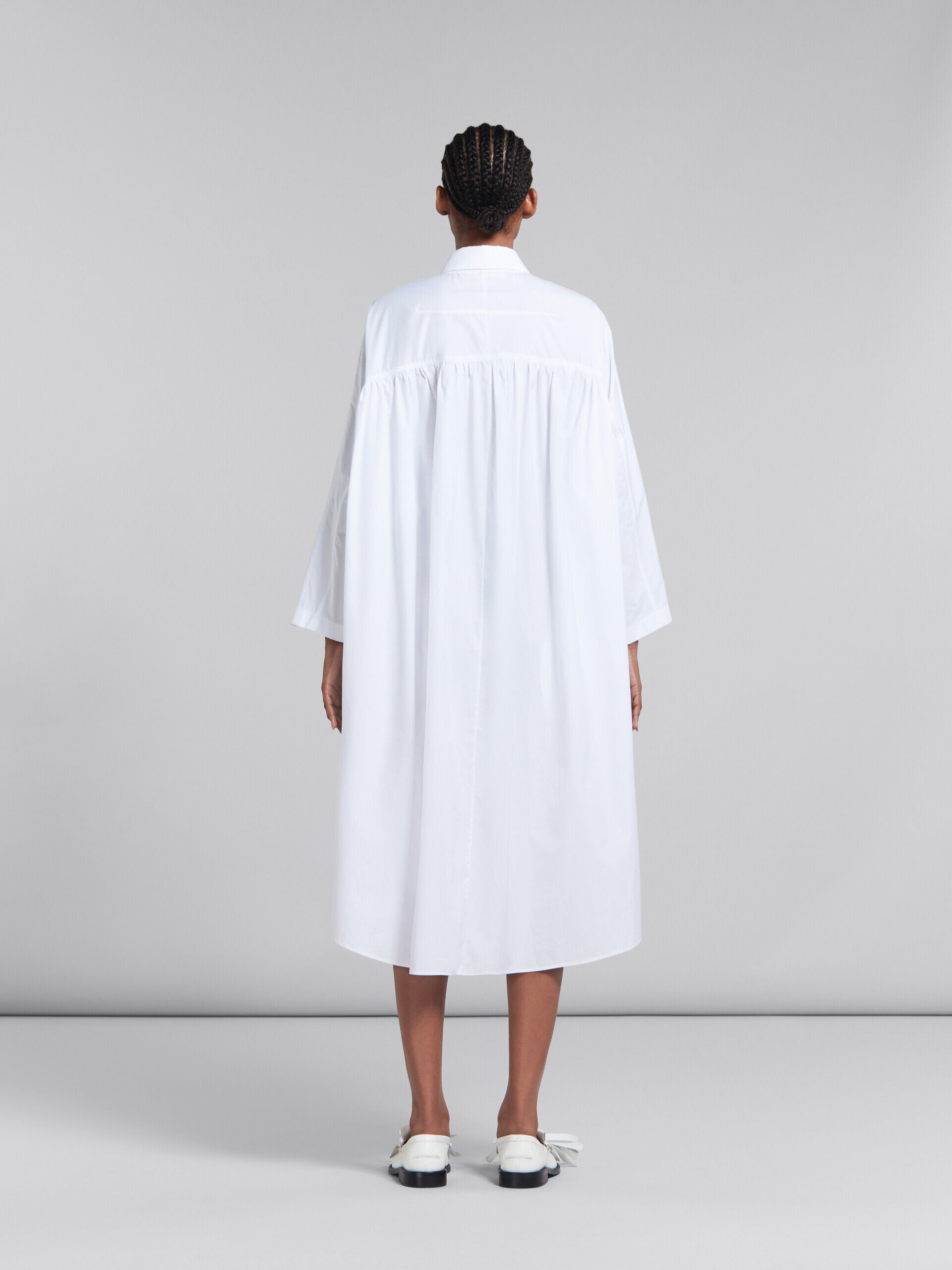 MARNI WOMEN'S WHITE OVERSIZED SHIRT DRESS