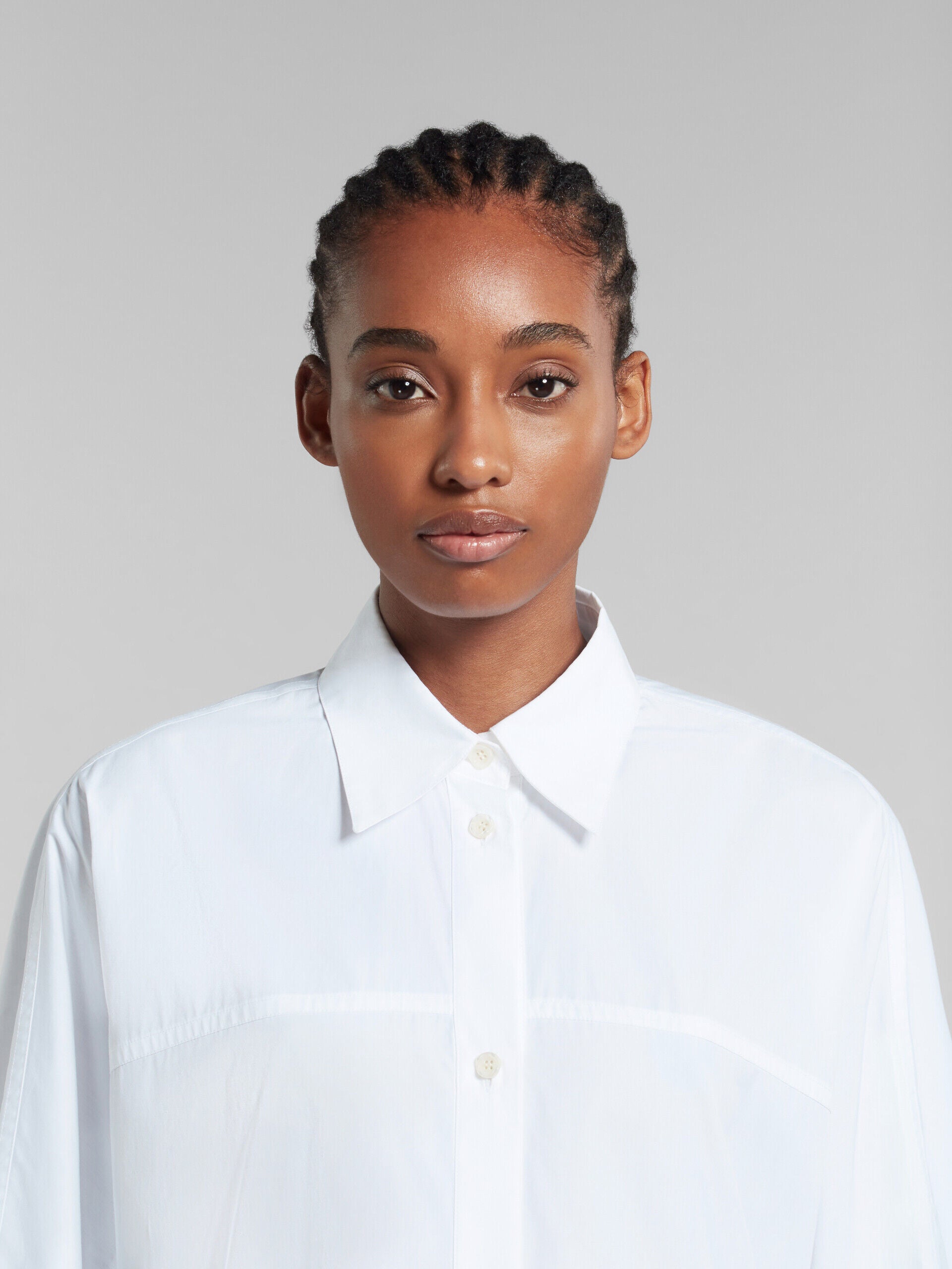 MARNI WOMEN'S WHITE OVERSIZED SHIRT DRESS