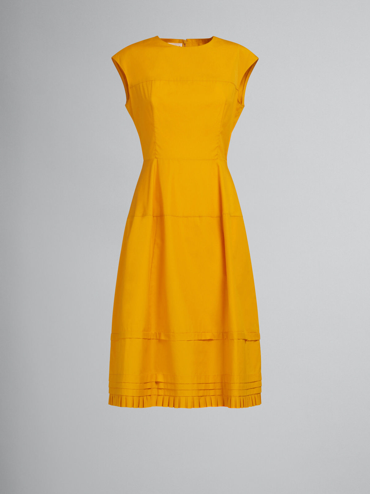 MARNI WOMEN'S LIGHT ORANGE SLEEVELESS MIDI DRESS