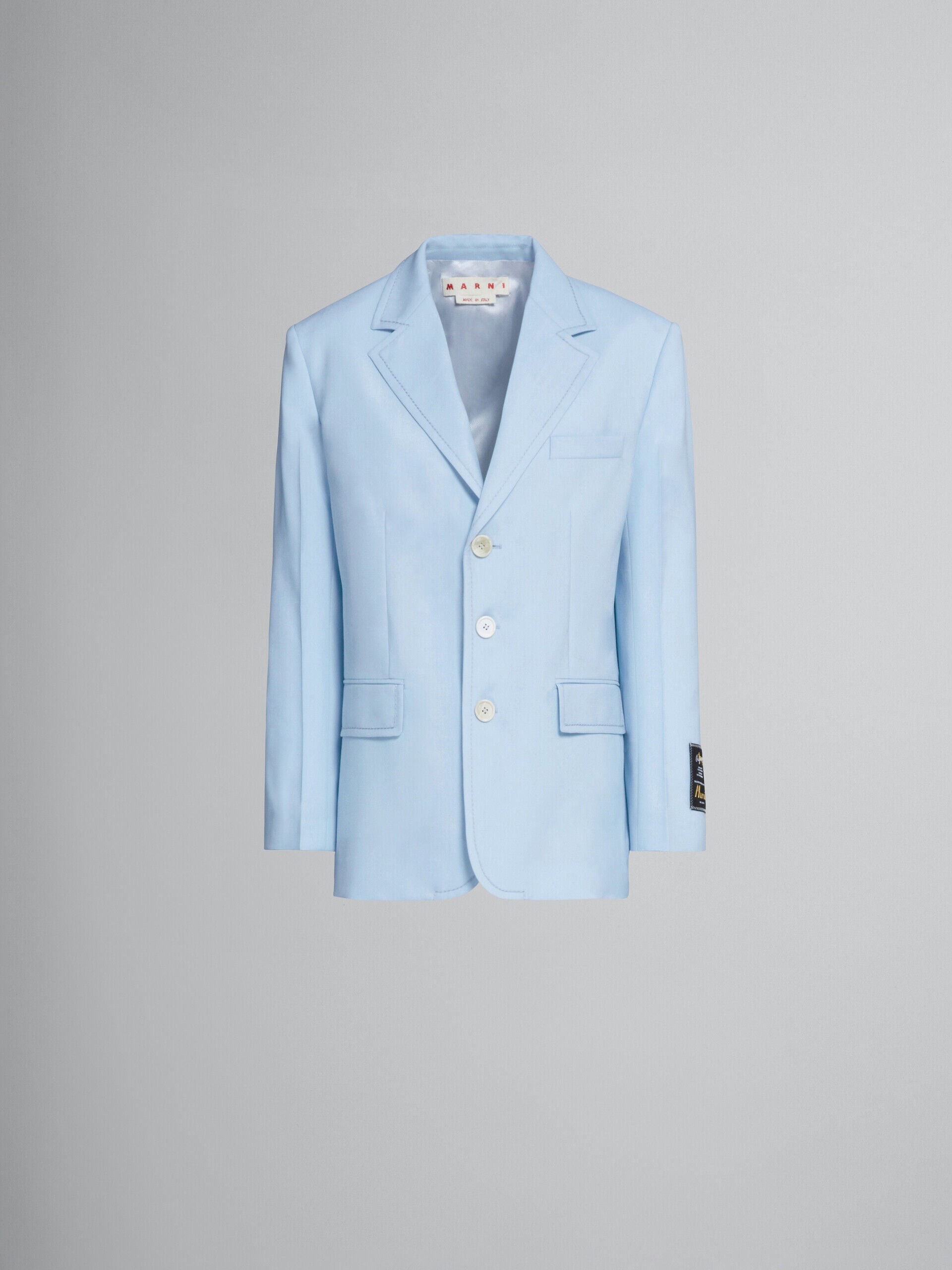 MARNI WOMEN'S LIGHT BLUE TAILORED BLAZER