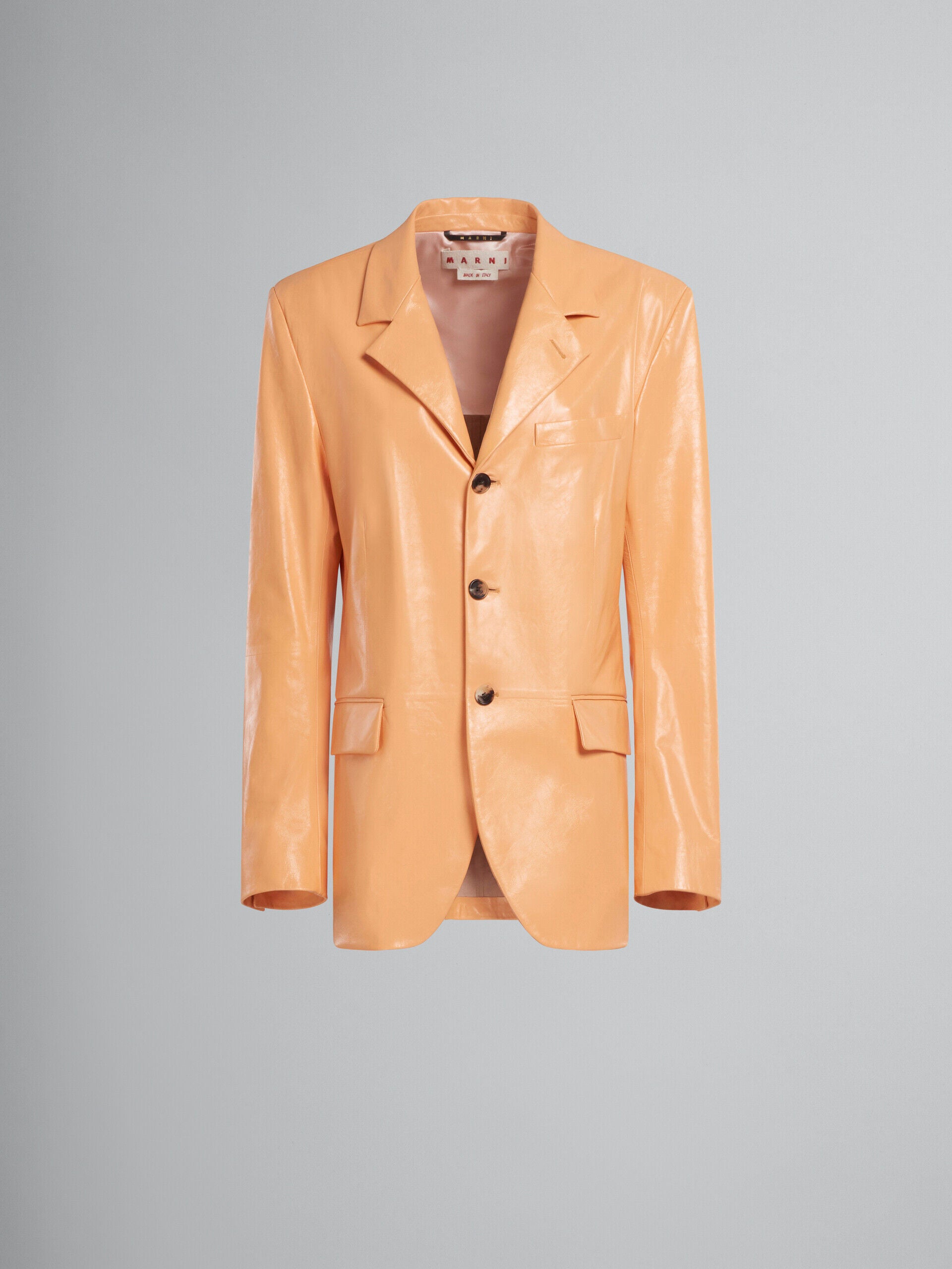 MARNI WOMEN'S TANGERINE GLOSSY TAILORED BLAZER