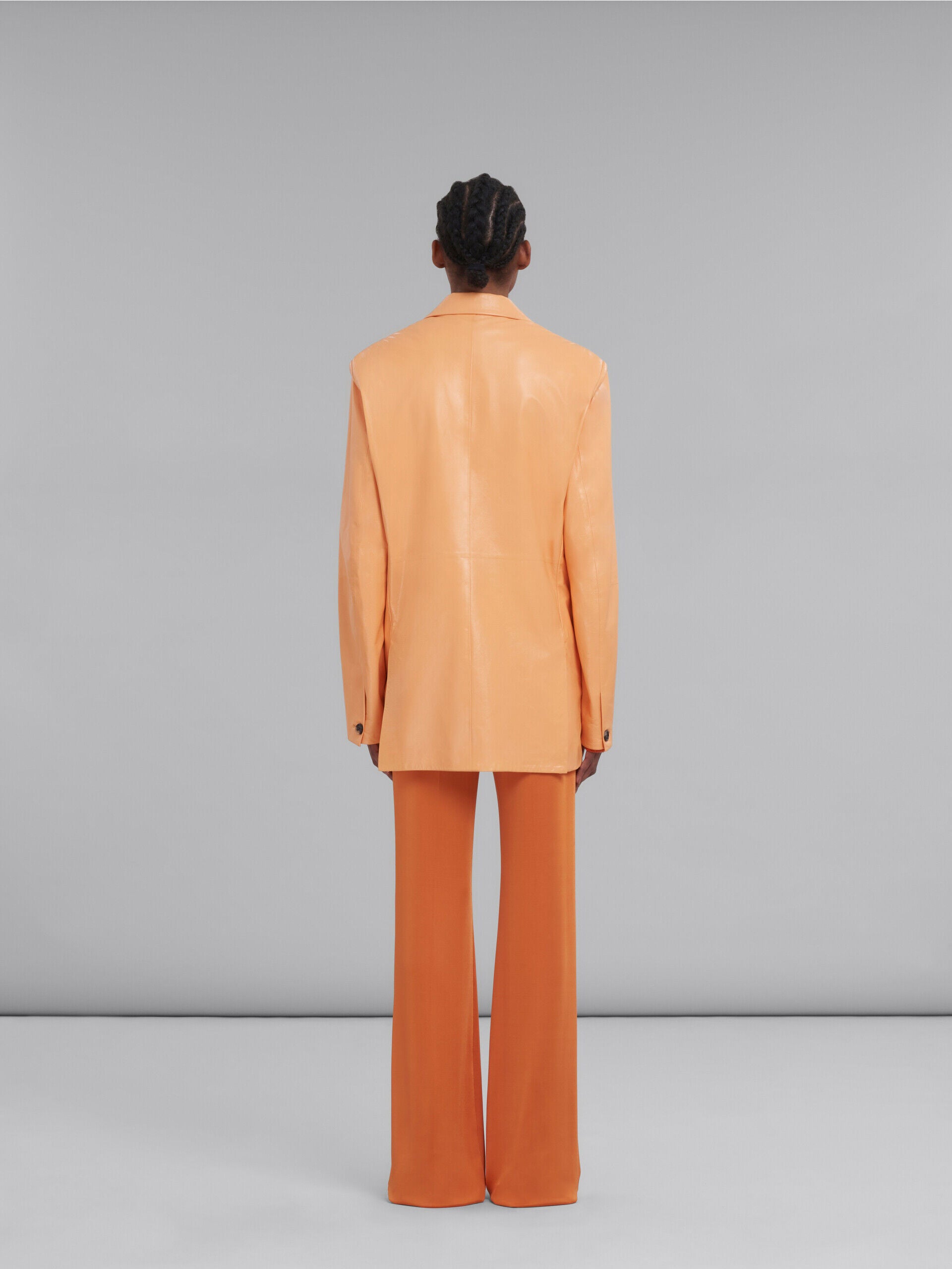 MARNI WOMEN'S TANGERINE GLOSSY TAILORED BLAZER