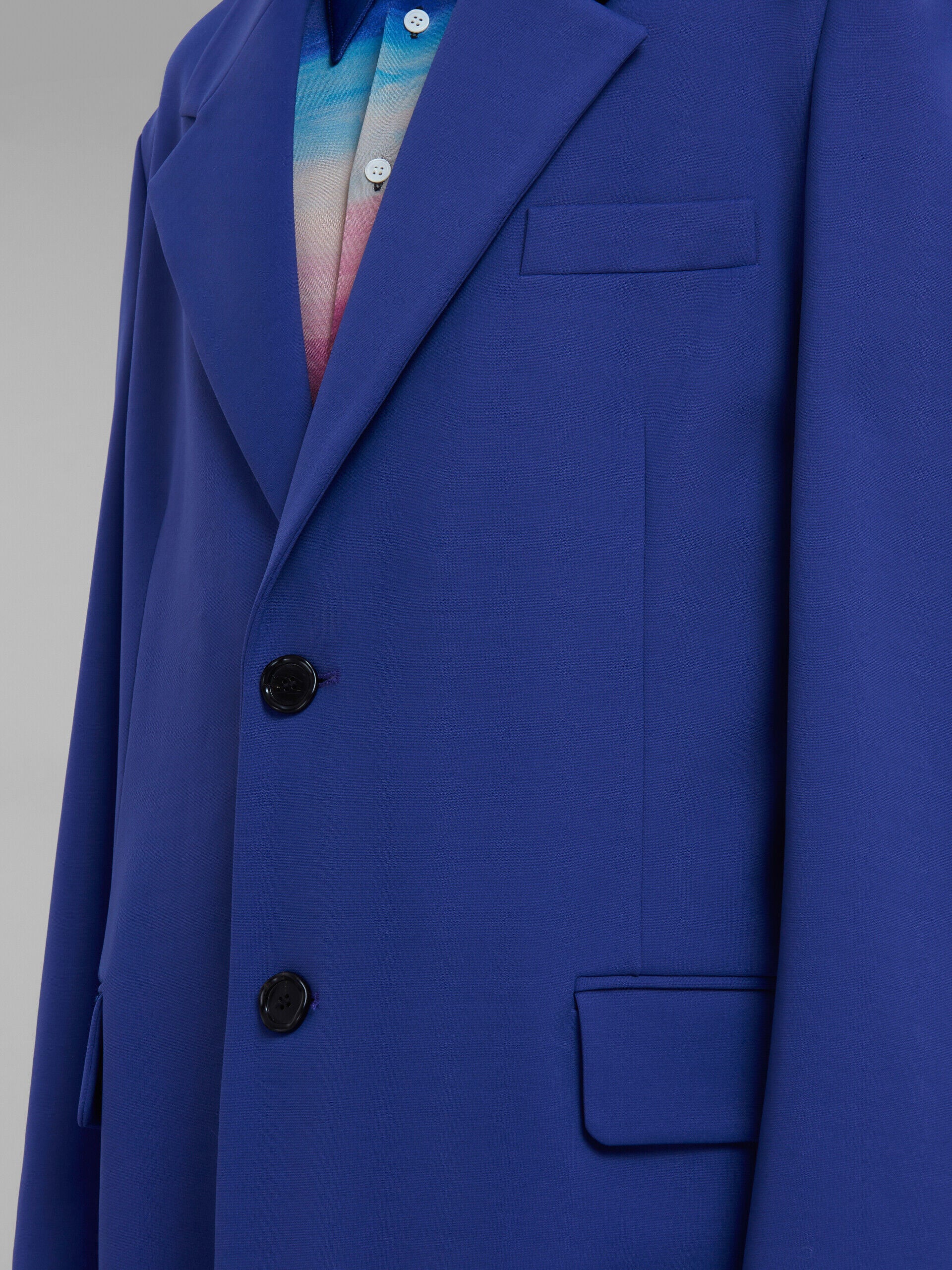 MARNI WOMEN'S DARK BLUE TAILORED LONG COAT