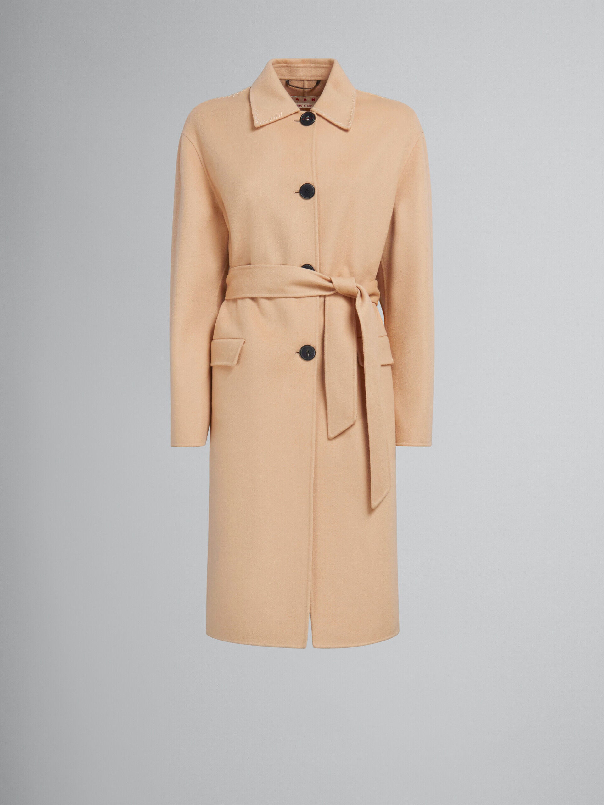 MARNI WOMEN'S LIGHT CAMEL BELTED COAT