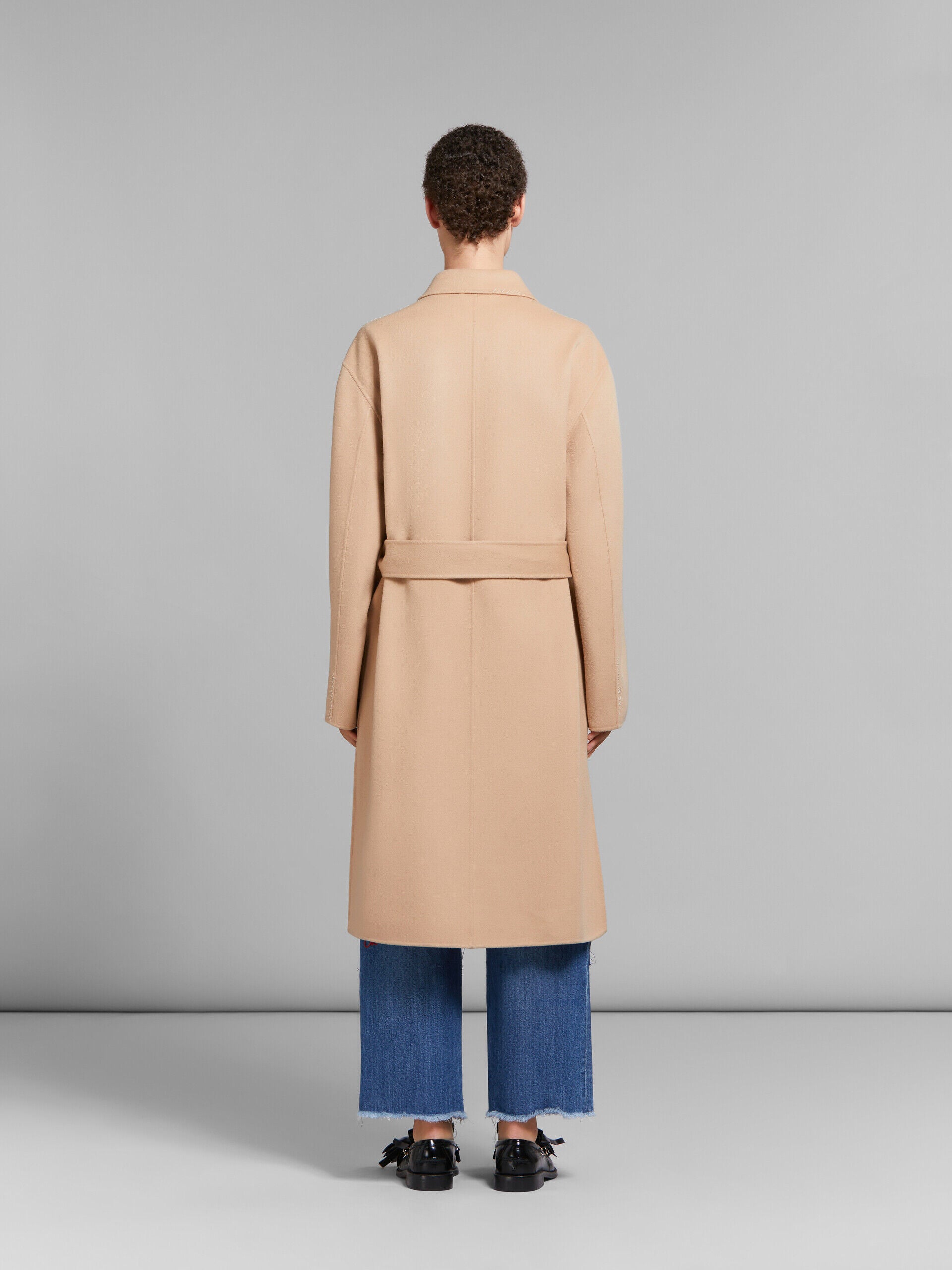 MARNI WOMEN'S LIGHT CAMEL BELTED COAT
