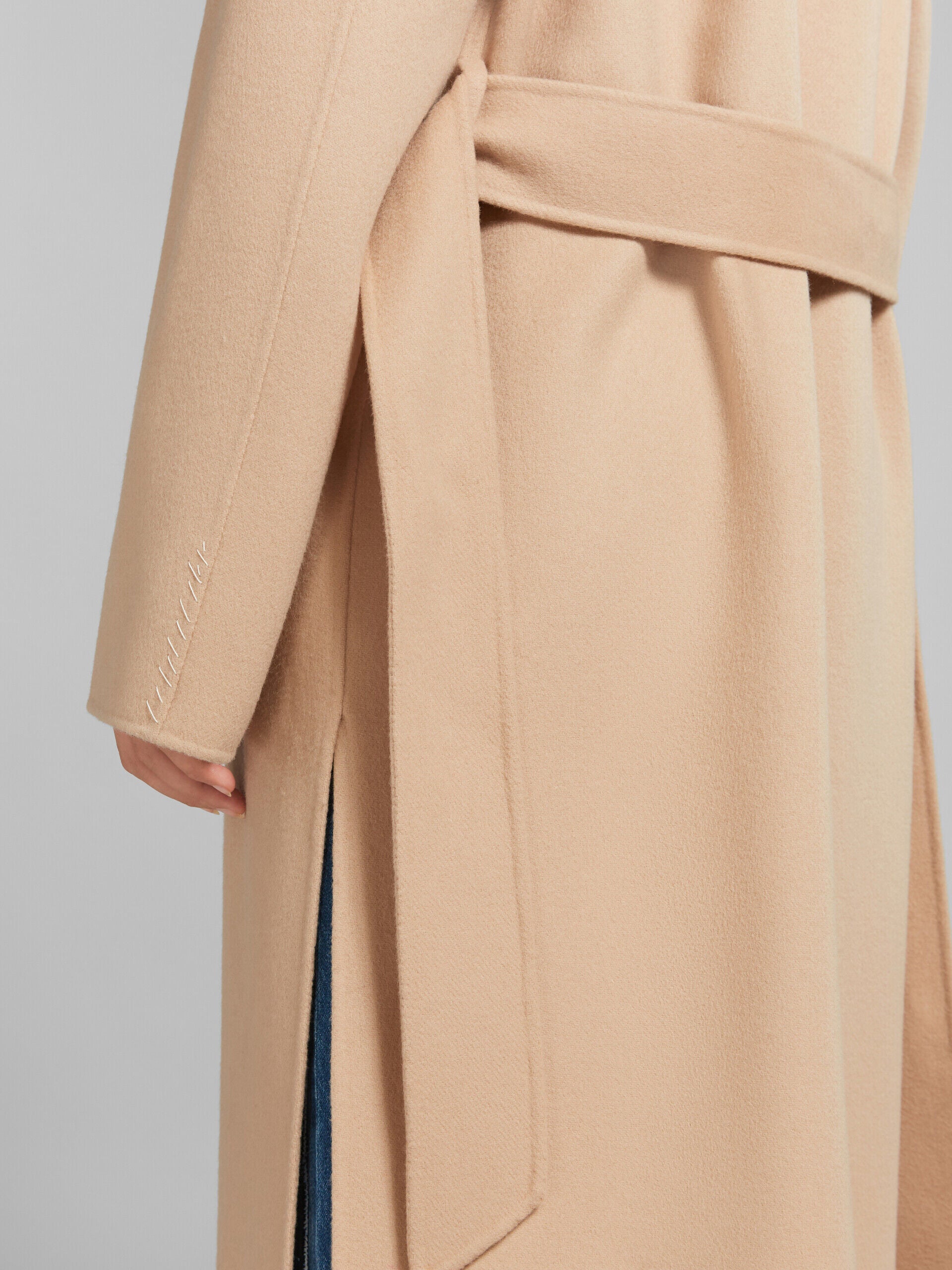 MARNI WOMEN'S LIGHT CAMEL BELTED COAT