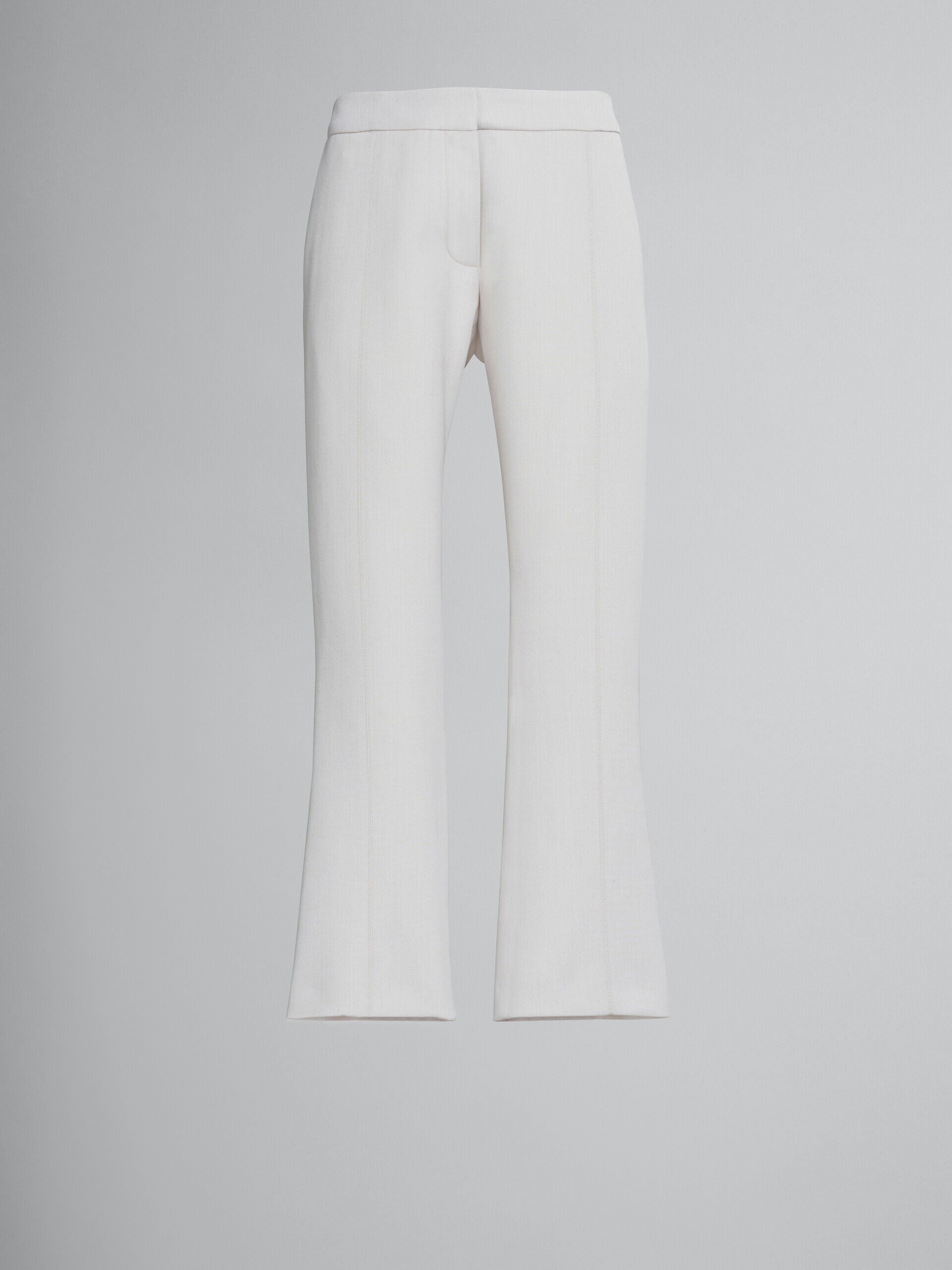 MARNI WOMEN'S WHITE FLARED TAILORED TROUSERS