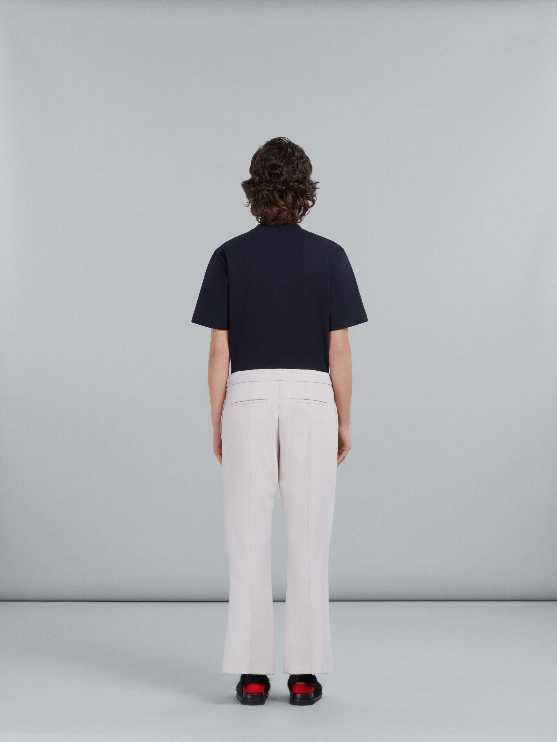 MARNI WOMEN'S WHITE FLARED TAILORED TROUSERS