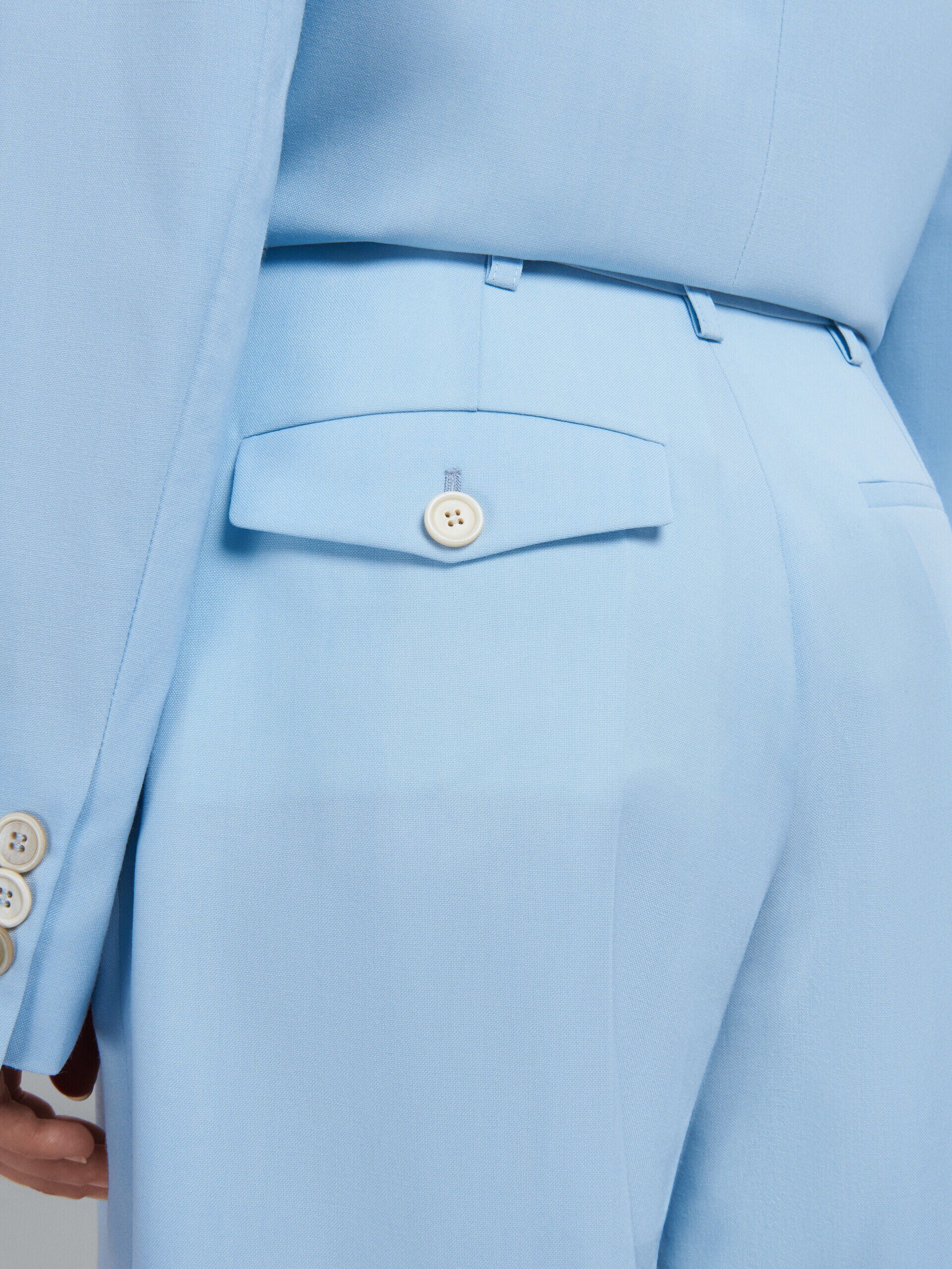MARNI WOMEN'S LIGHT BLUE WIDE-LEG TROUSERS
