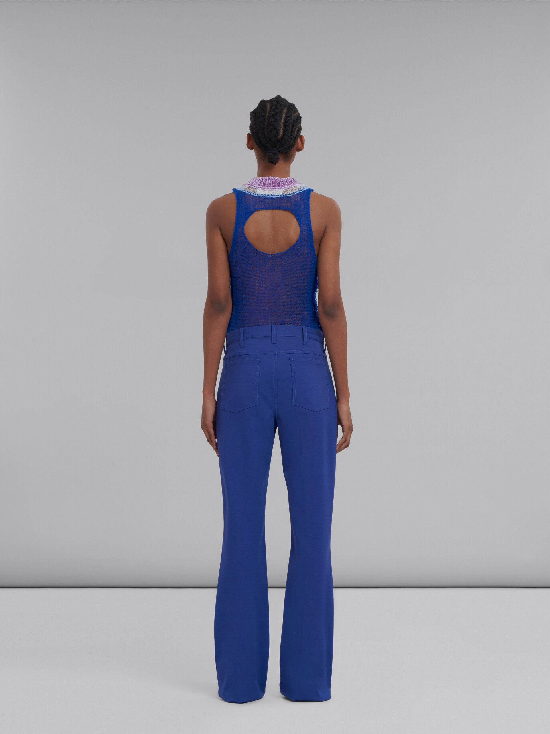 MARNI WOMEN'S DARK BLUE TAILORED TROUSERS