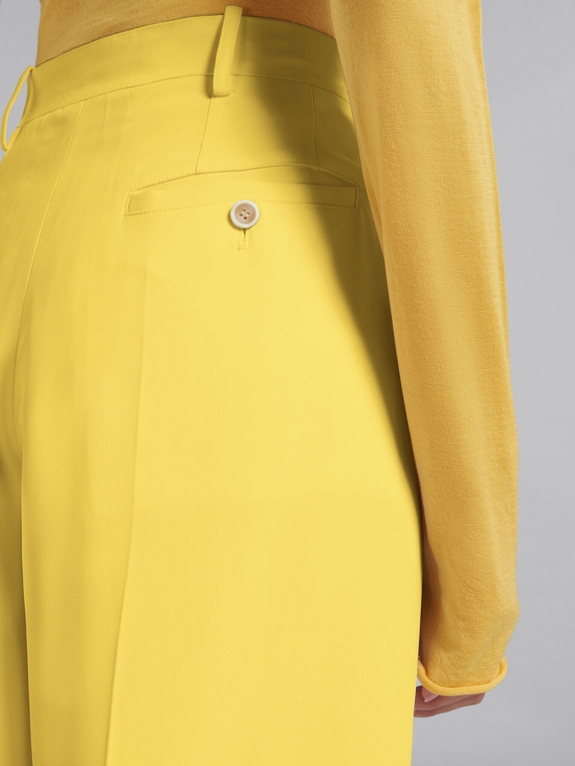 MARNI WOMEN'S YELLOW LOOSE-FIT TAILORED TROUSERS